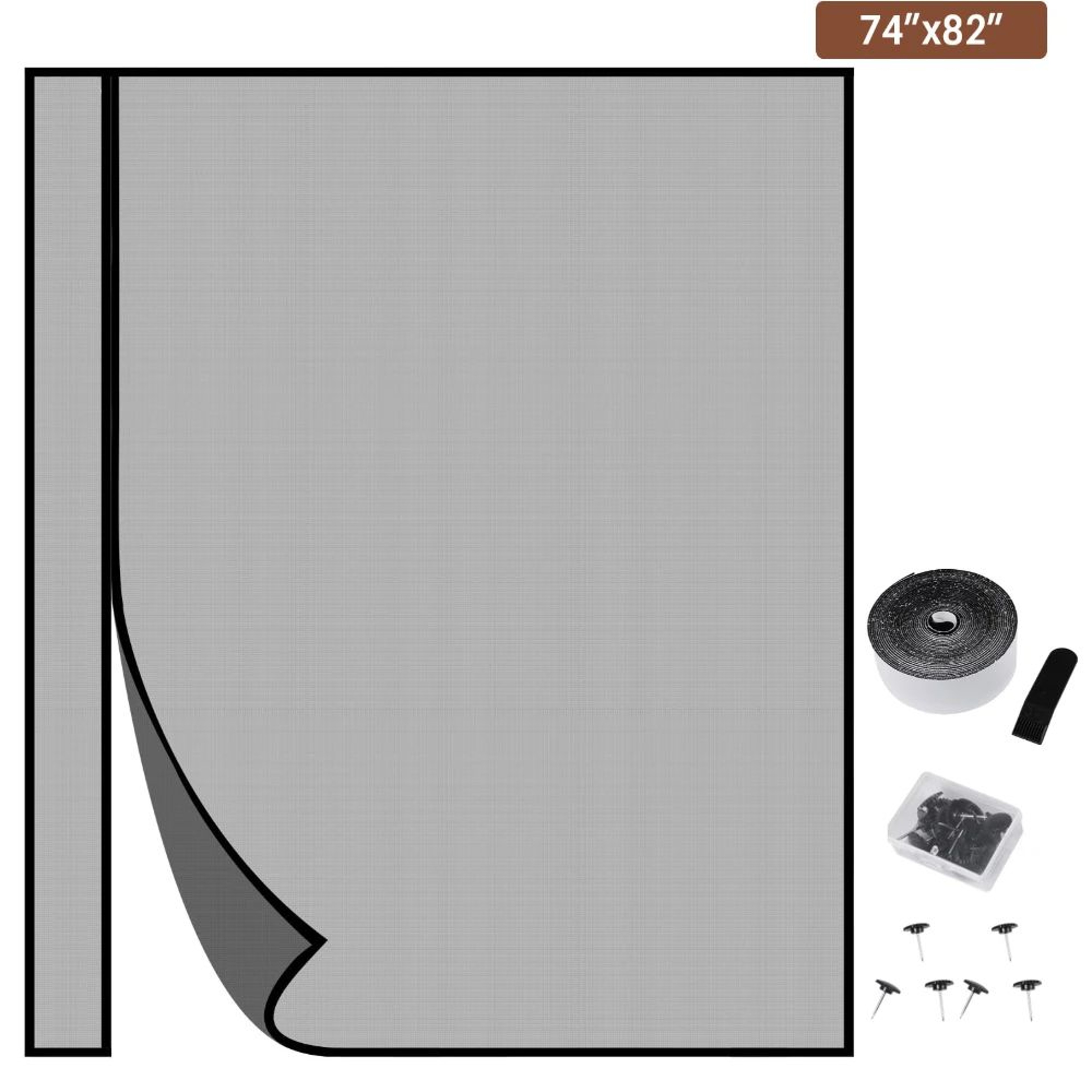 Magnetic Screen Door Self Closing Fiberglass Mesh 12