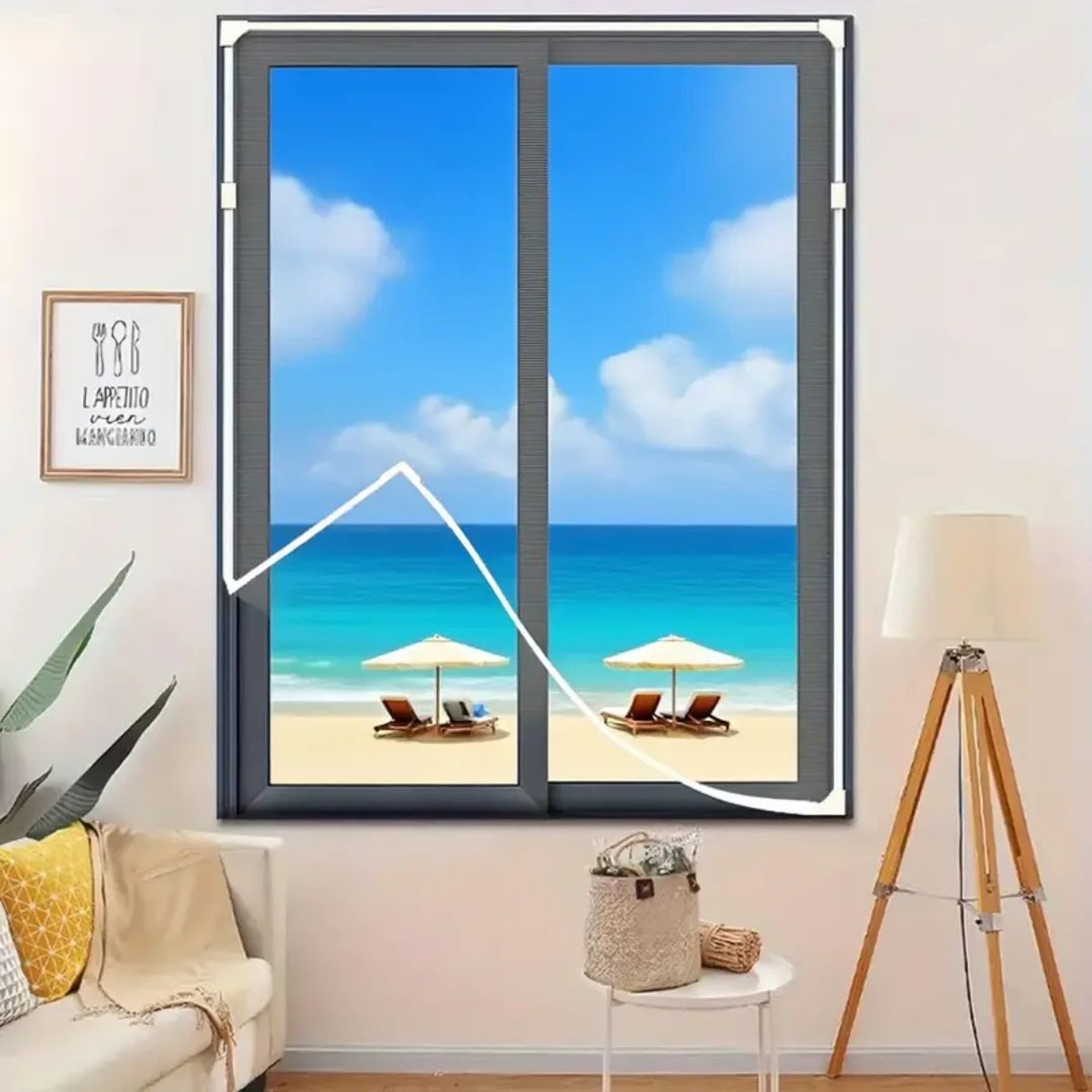 Magnetic Window Screen Self Adhesive Mosquito Net 3