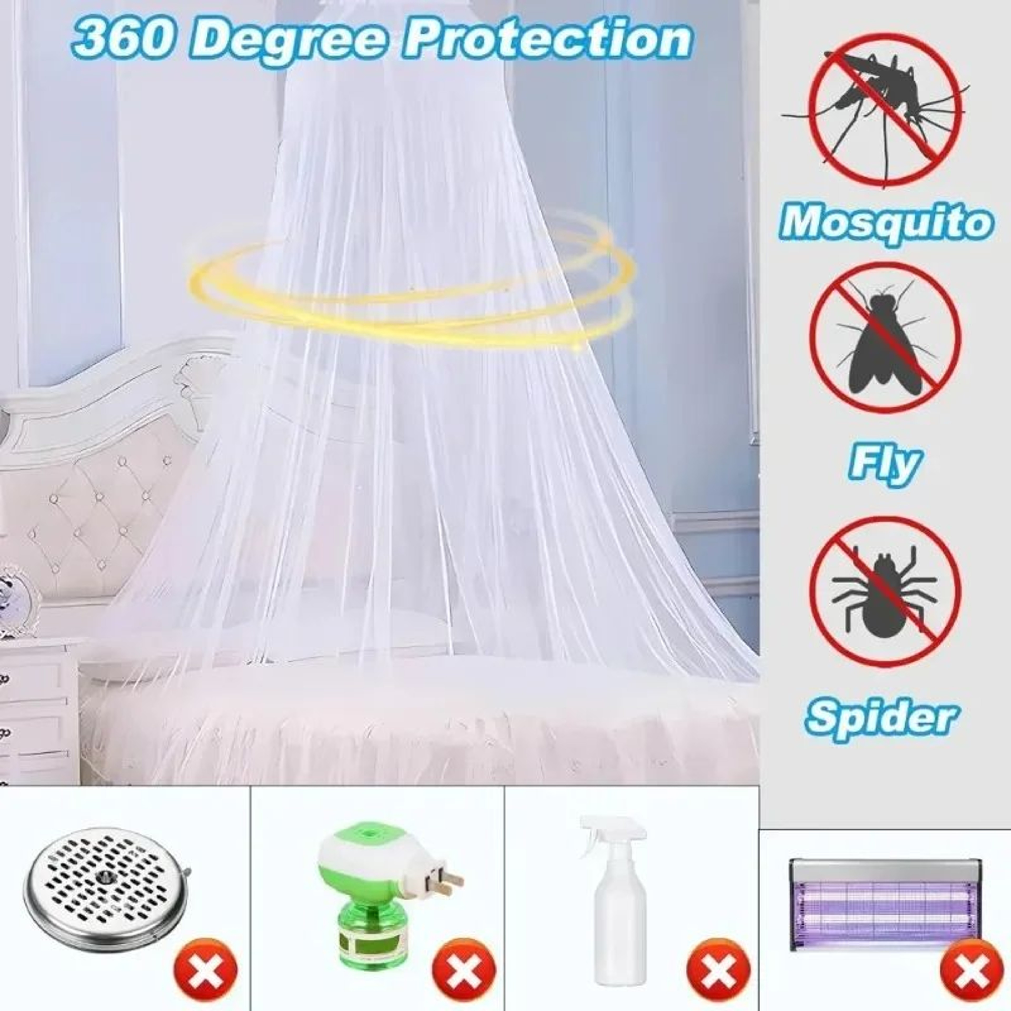 Large Mosquito Net Bed Canopy For Home And Camping 1