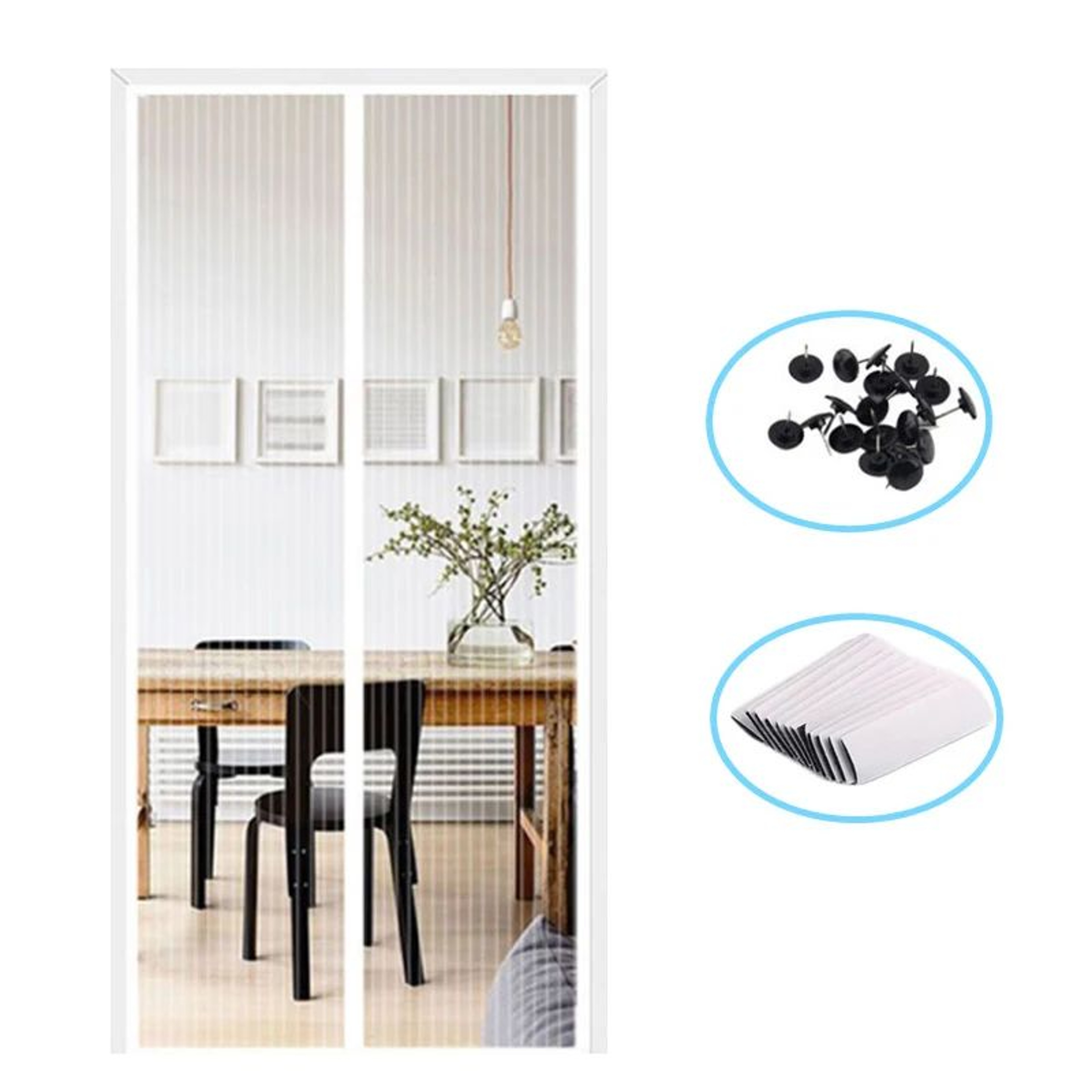 Automatic Closing Mosquito Screen Door Curtain 7
