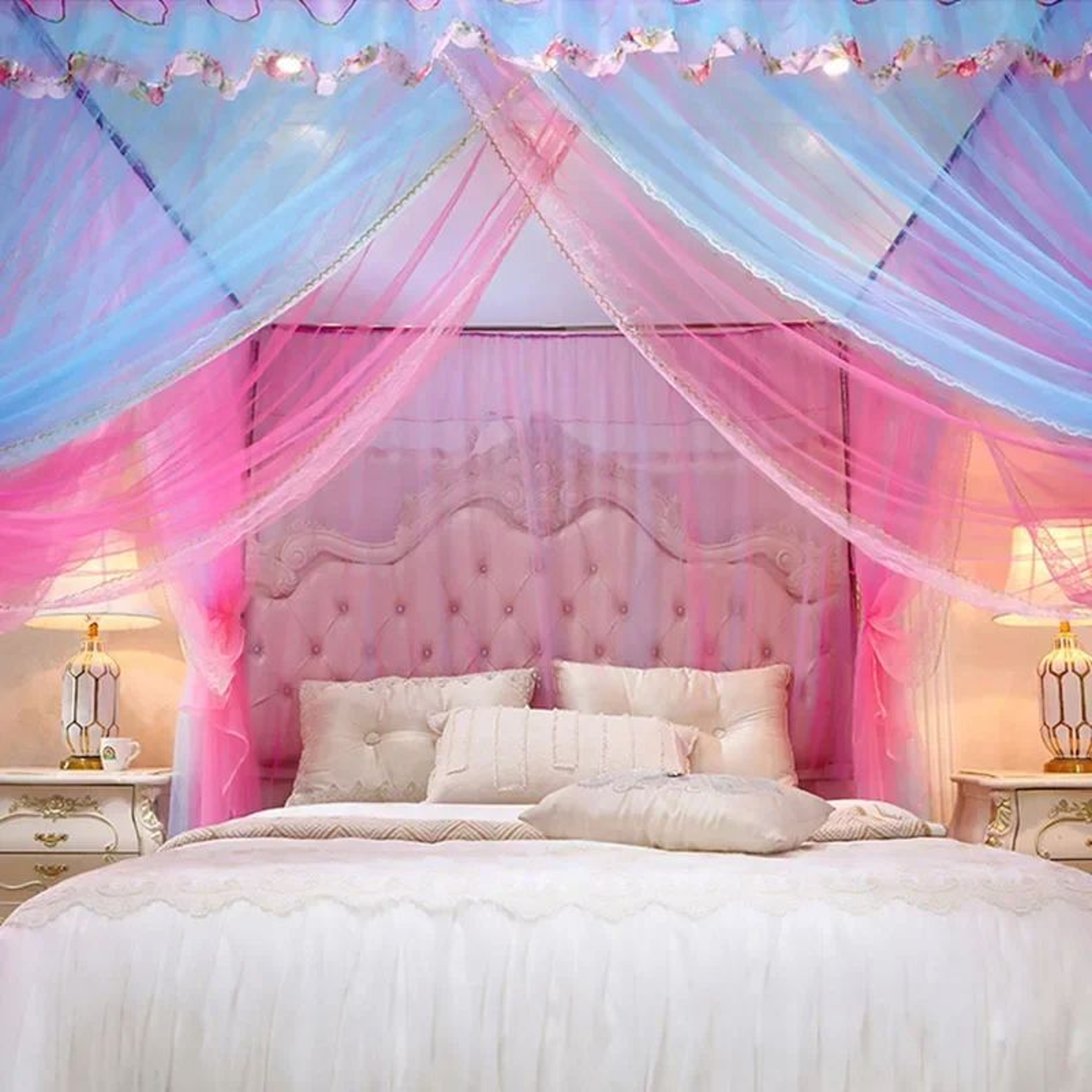 Palace Double Layer Bed Canopy Mosquito Net 4