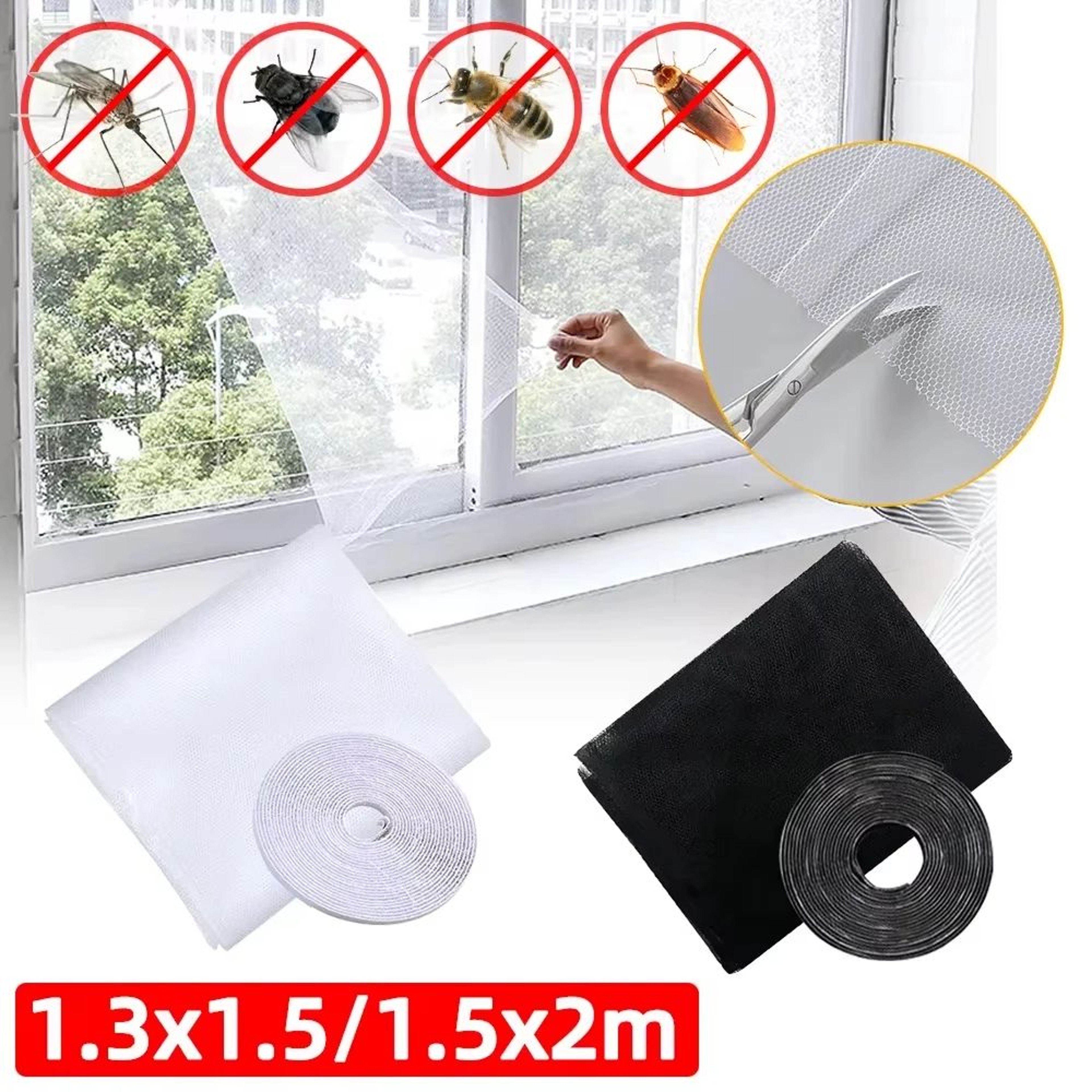 Self Adhesive Mosquito Window Screen Mesh 1