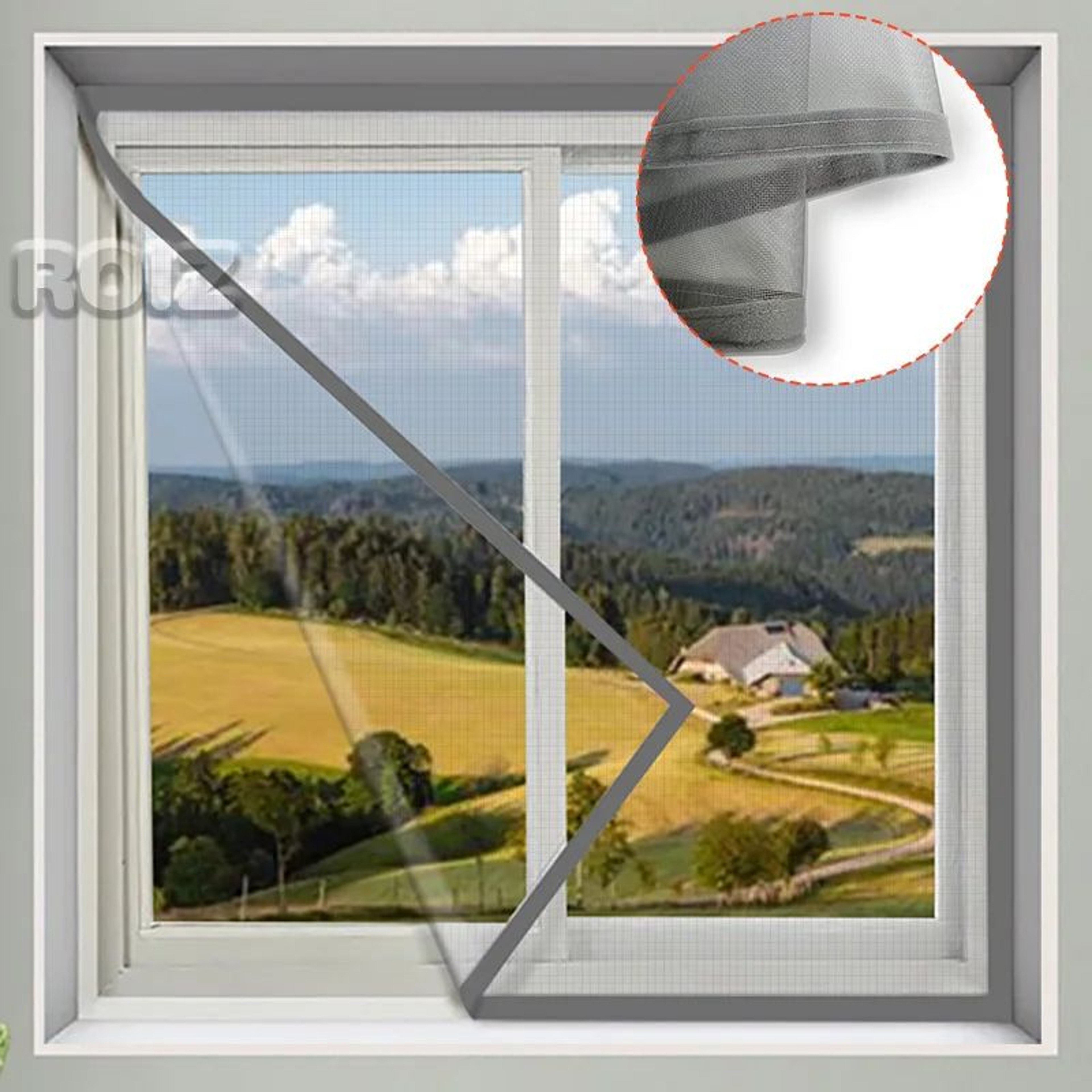 Custom Fit Self Adhesive Window Screen Mesh 0