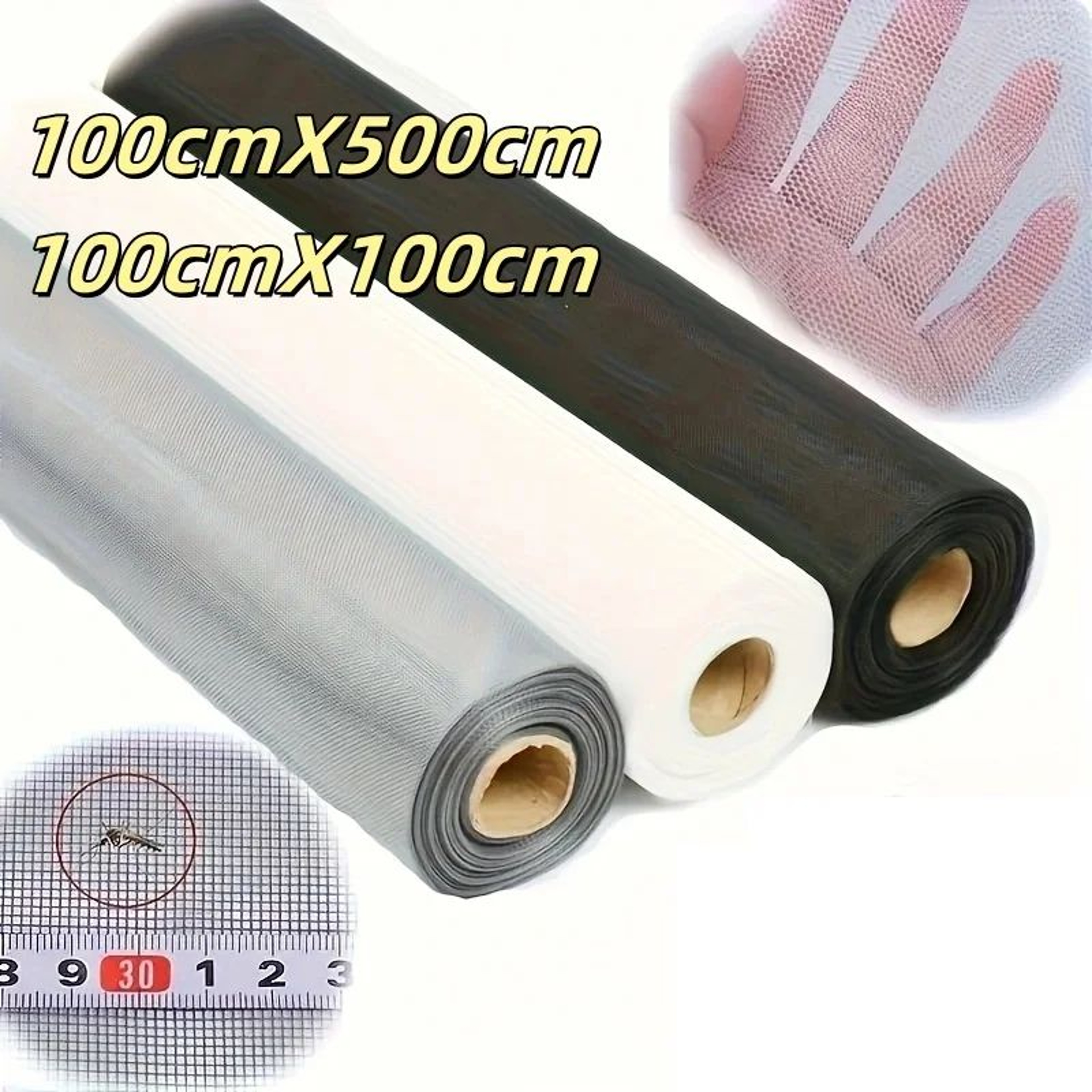 Adjustable Fiberglass Window Screen Replacement Mesh 0