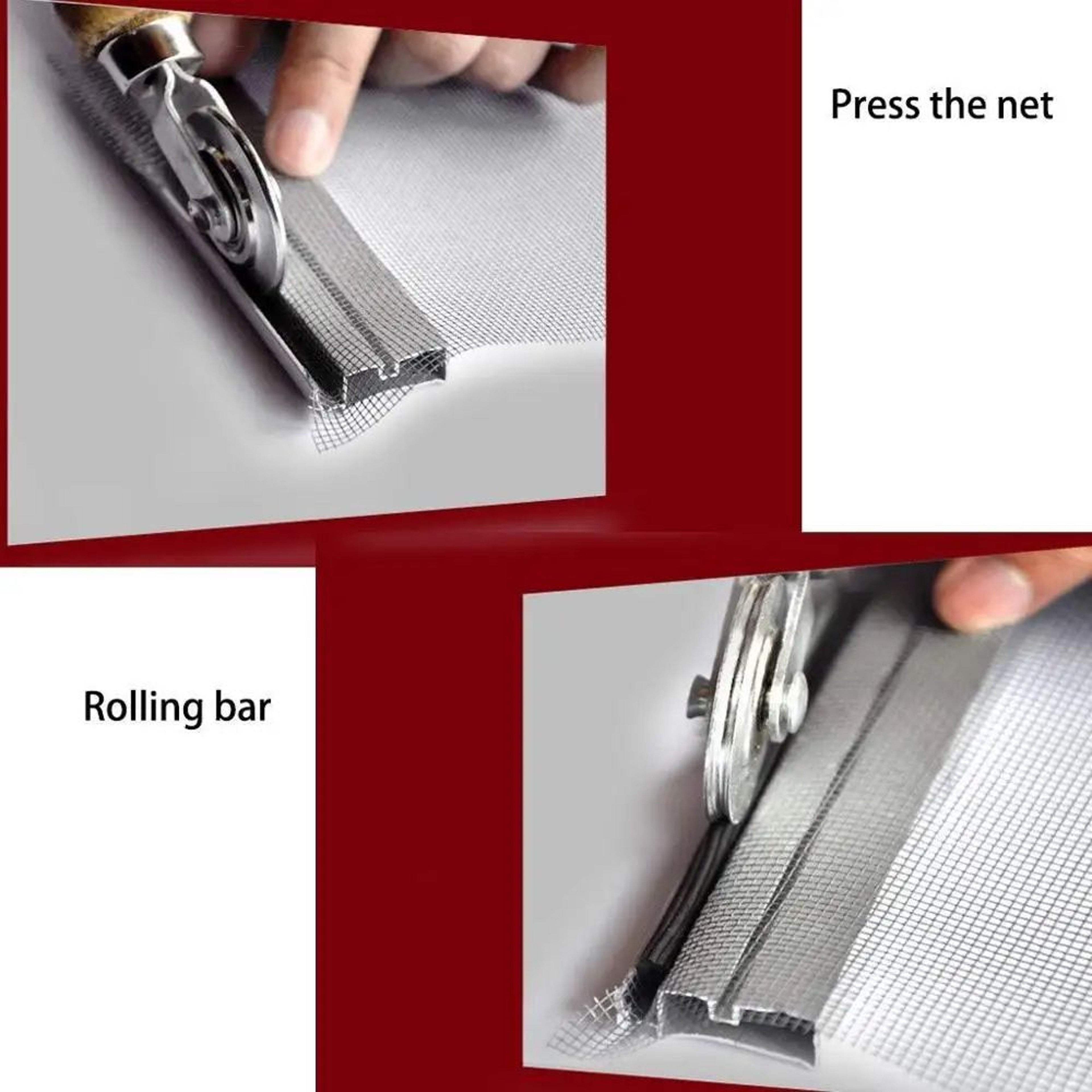 Window Screen Replacement Kit with Fiberglass Mesh Spline and Rolling Tool – view 5