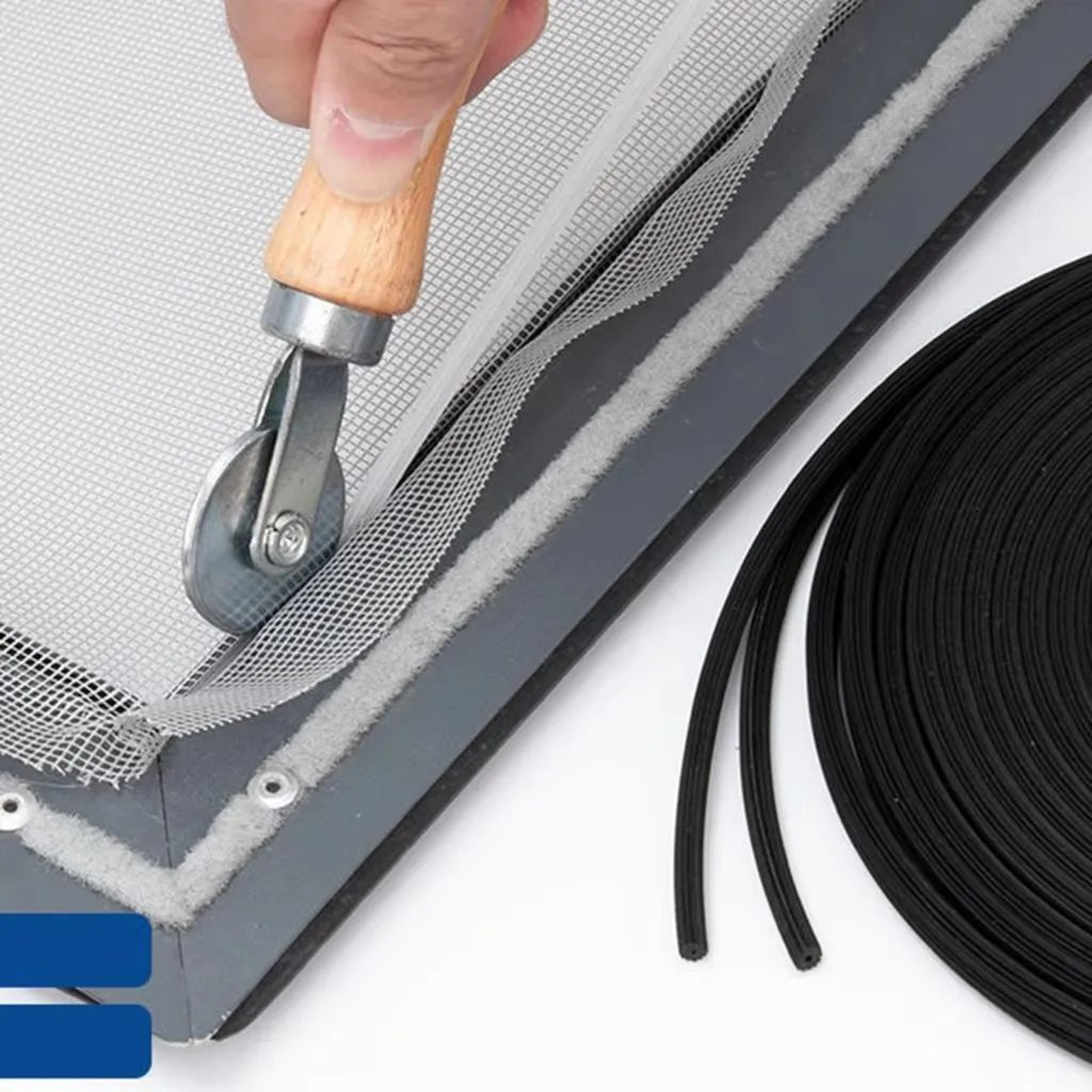 Window Screen Replacement Kit With Fiberglass Mesh Spline And Rolling Tool 0