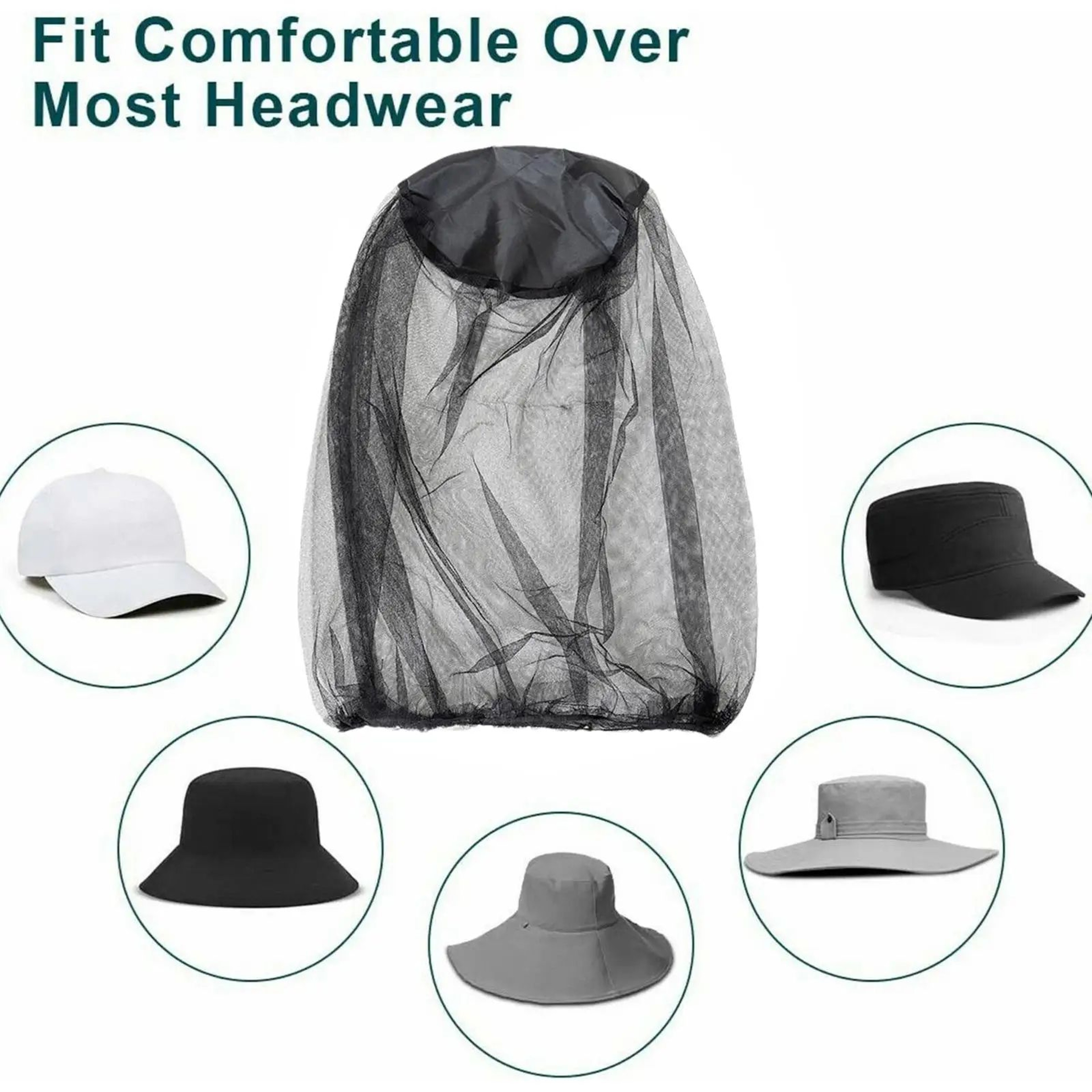 Mosquito Net Hat Outdoor Face Protector 2
