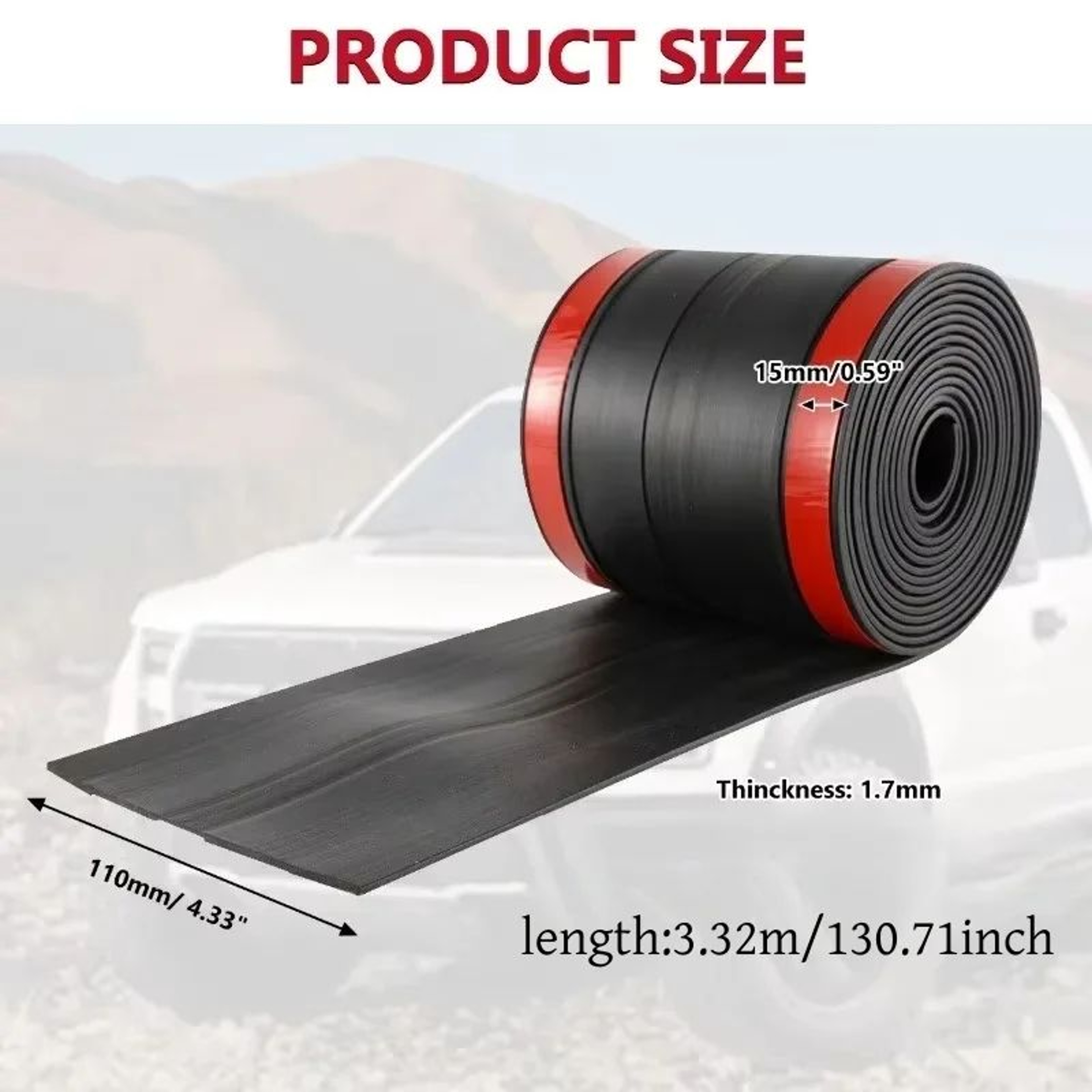 Universal Rubber Truck Bed Tailgate Gap Seal 5