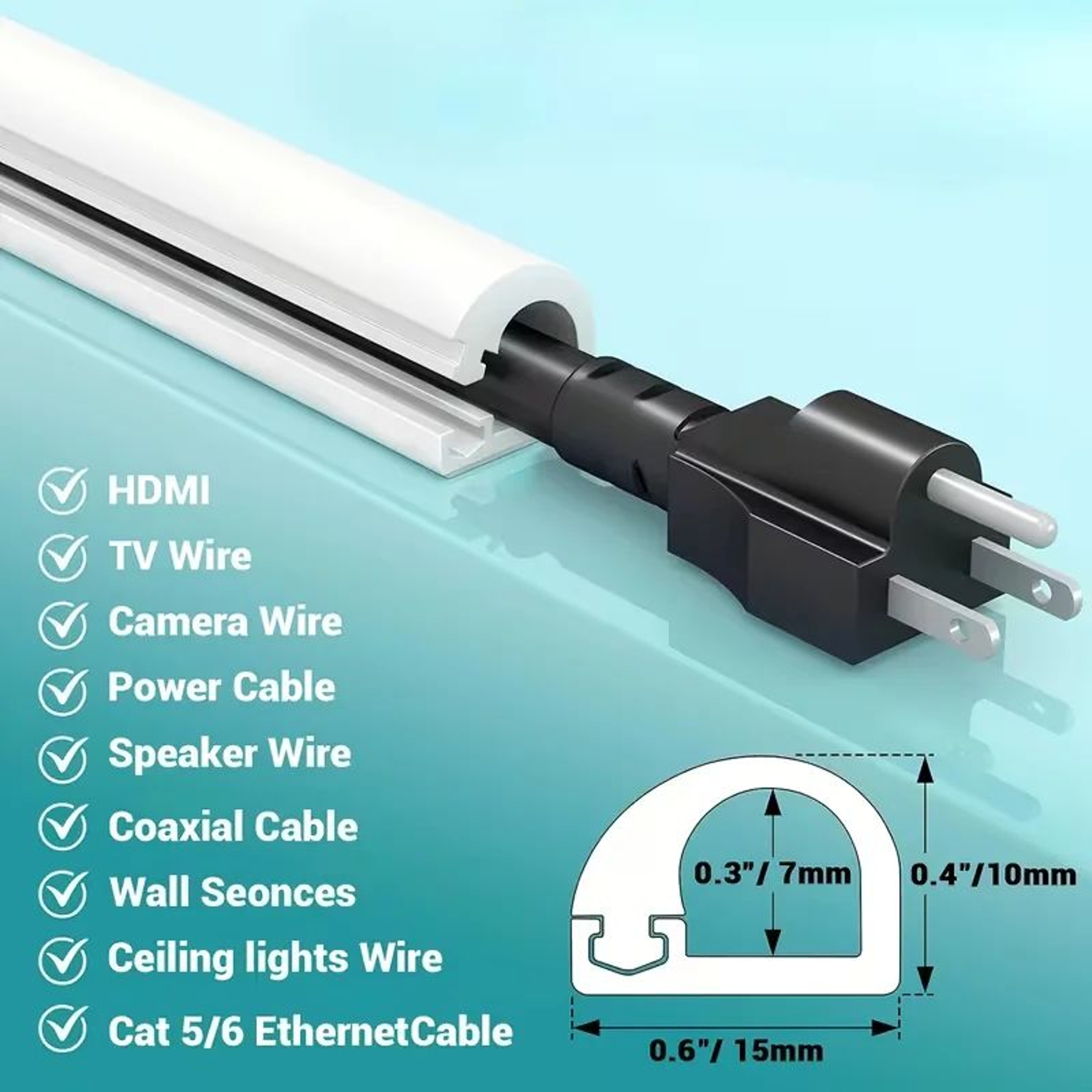 Cut To Fit Cable Concealer Wire Cover 1