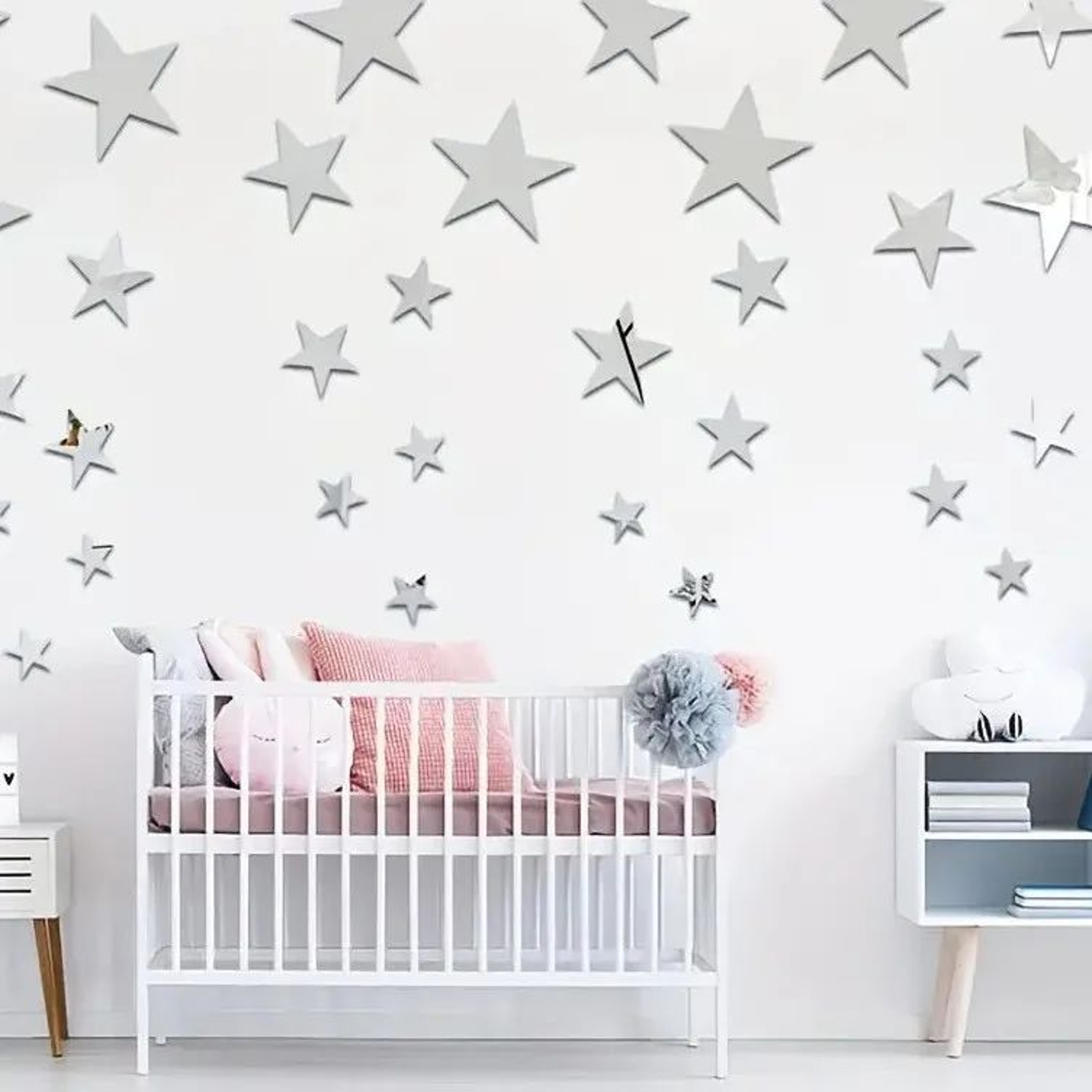 3D Acrylic Star Mirror Wall Stickers 8