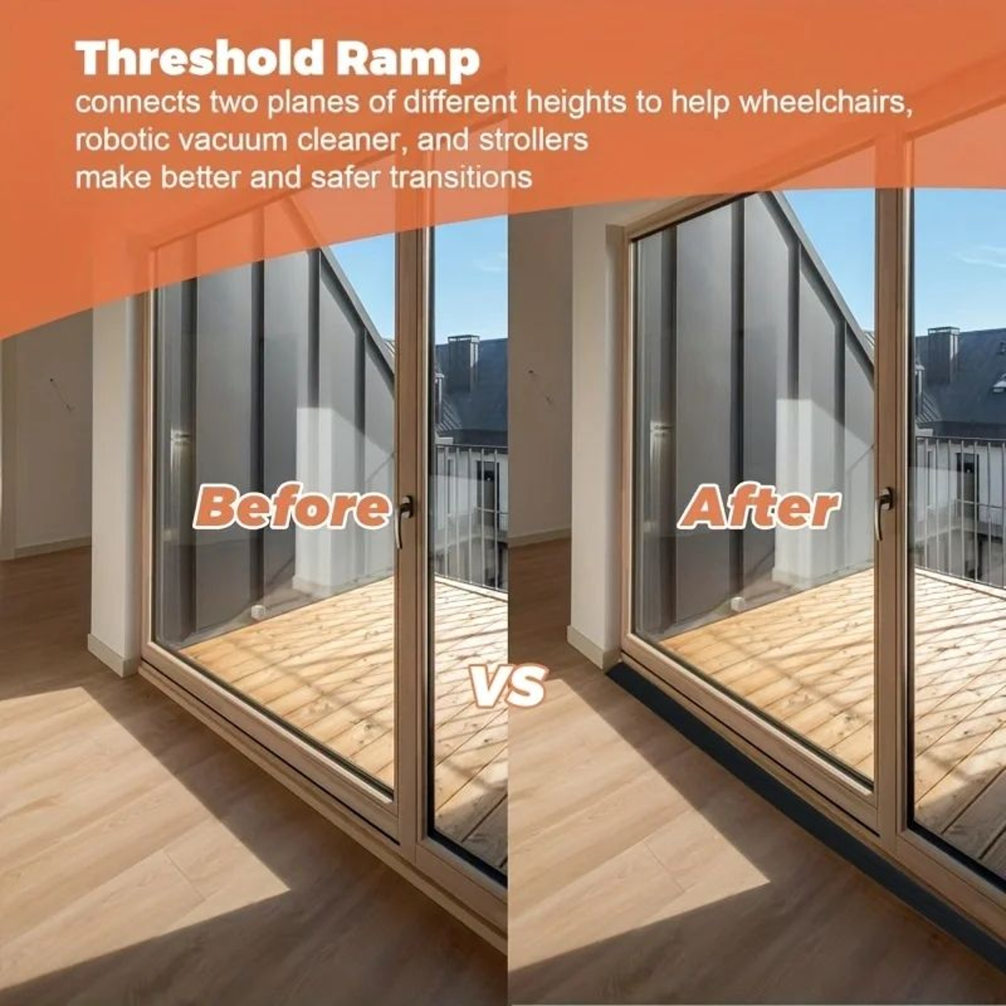 Self Adhesive Rubber Door Threshold Ramp 2