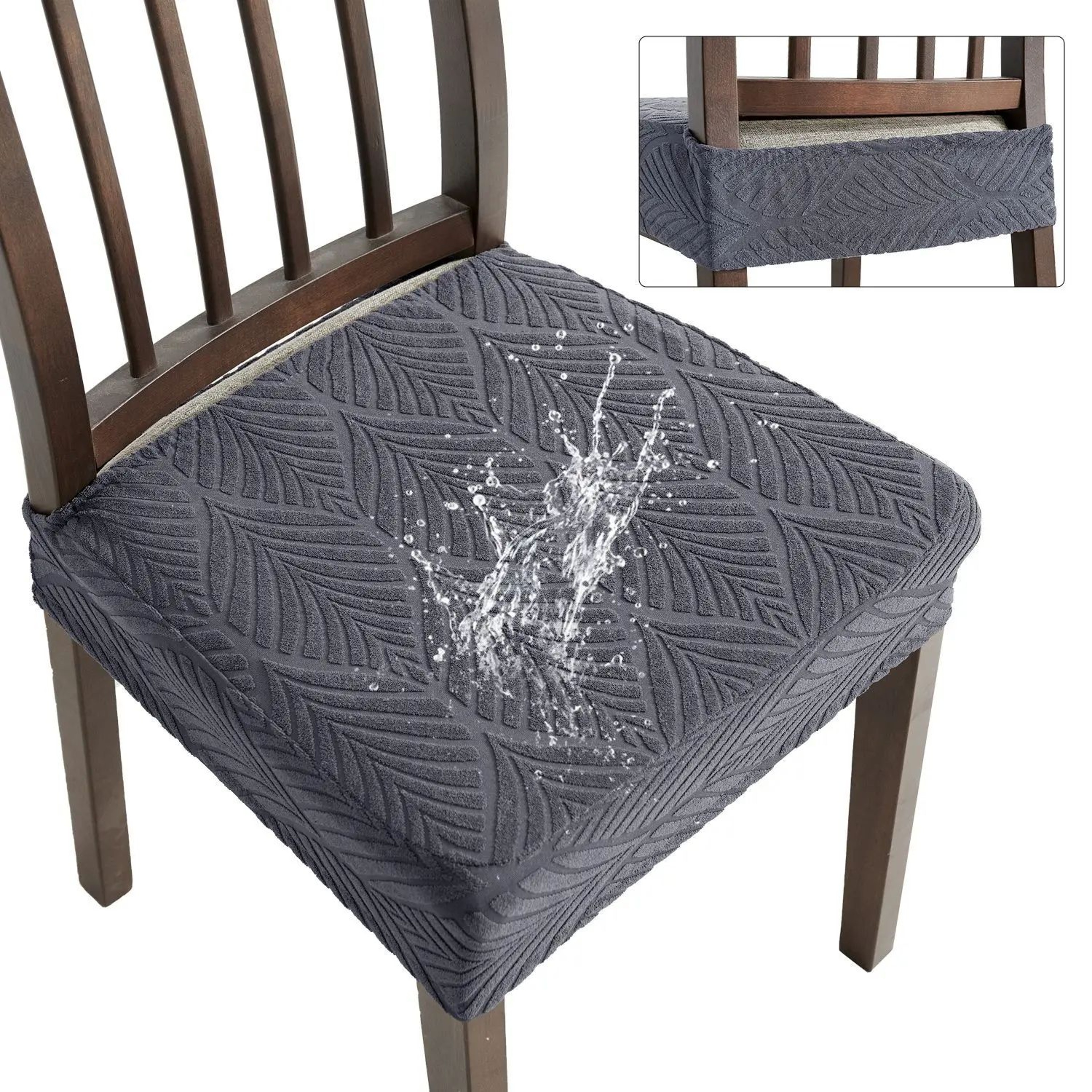 Jacquard Stretch Dining Chair Cover 8
