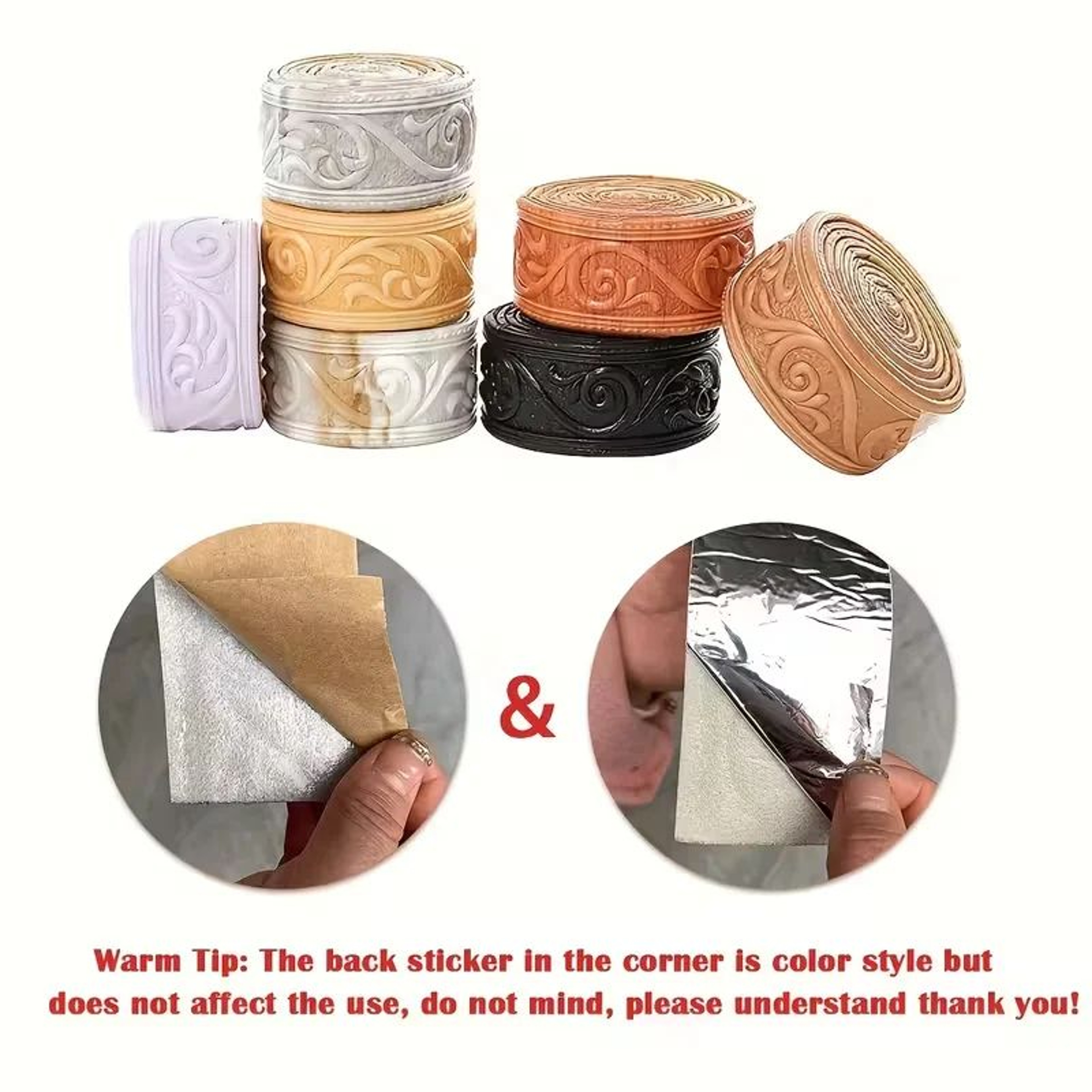 3D Self Adhesive Waterproof Baseboard Trim 5