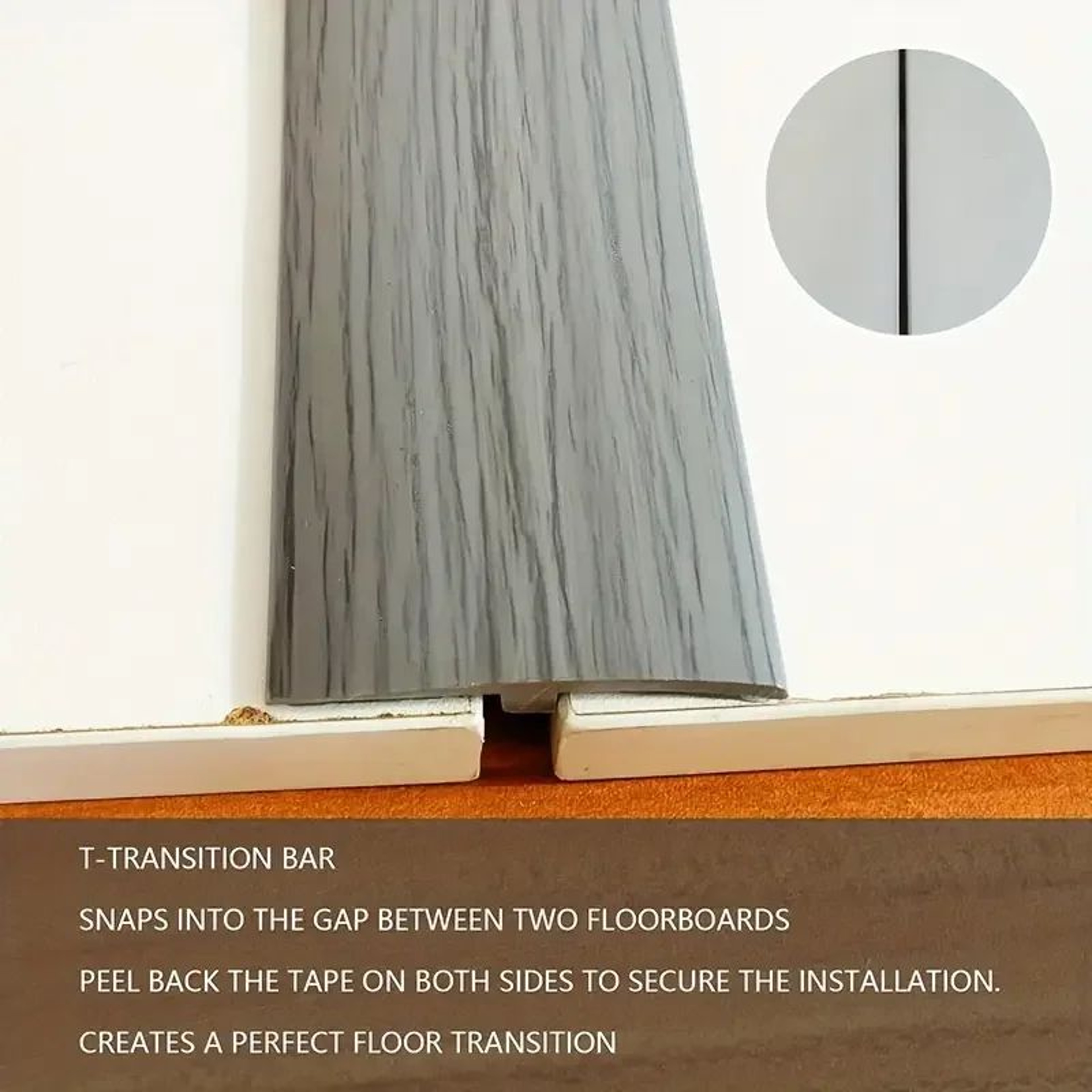 Wood Grain T Molding Floor Transition Strip 3