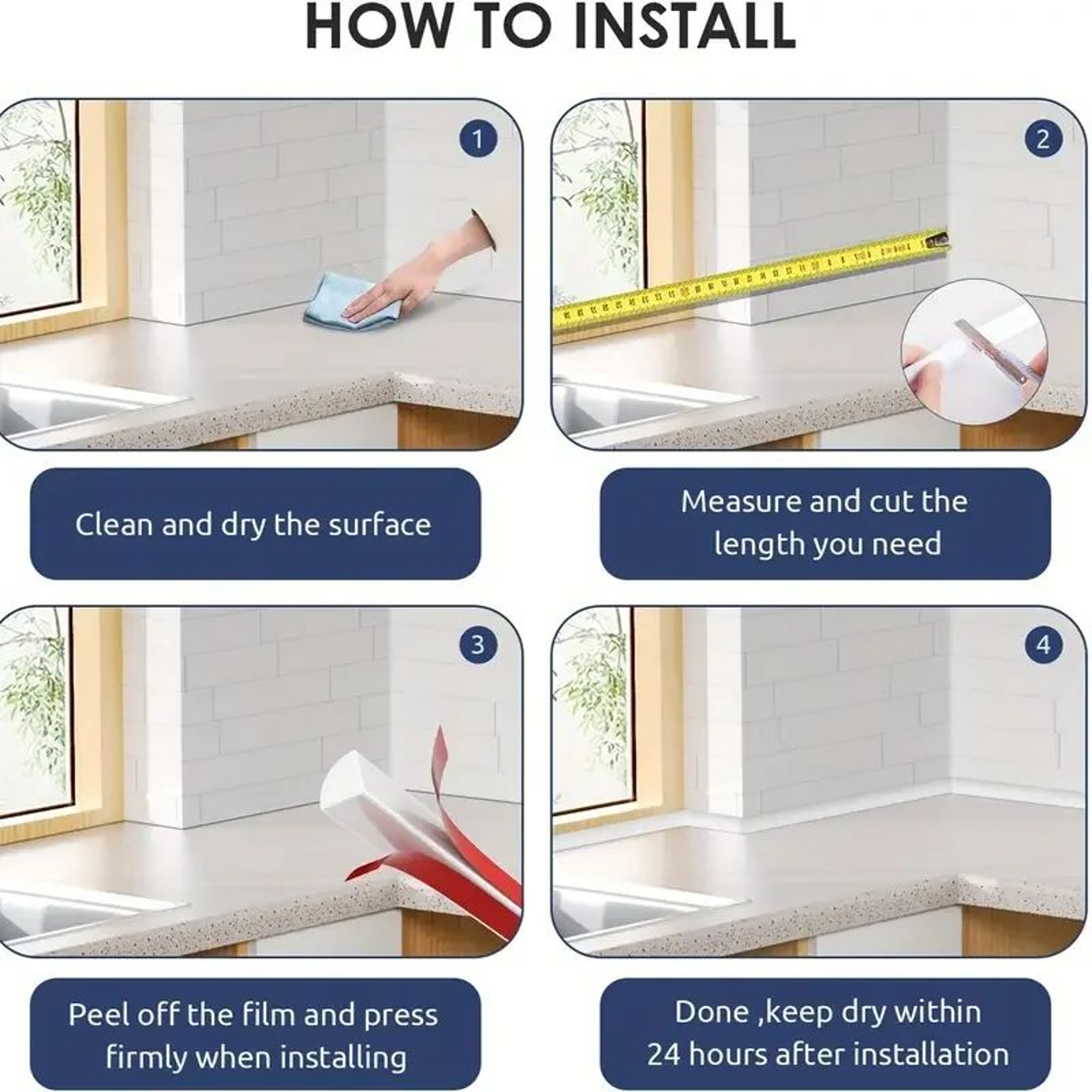 Waterproof Self Adhesive Corner Molding Trim 5