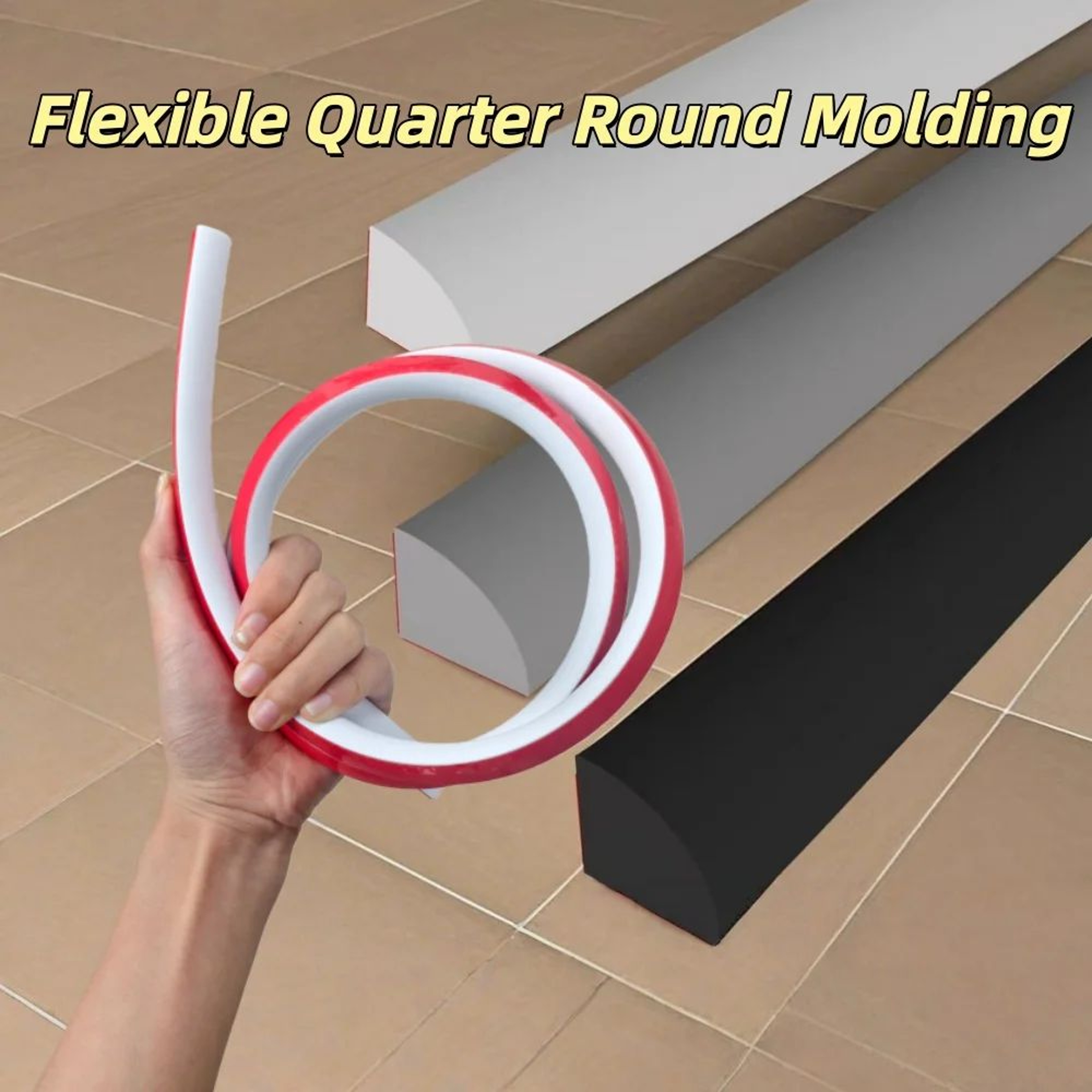 Flexible Self Adhesive Quarter Round Molding 0