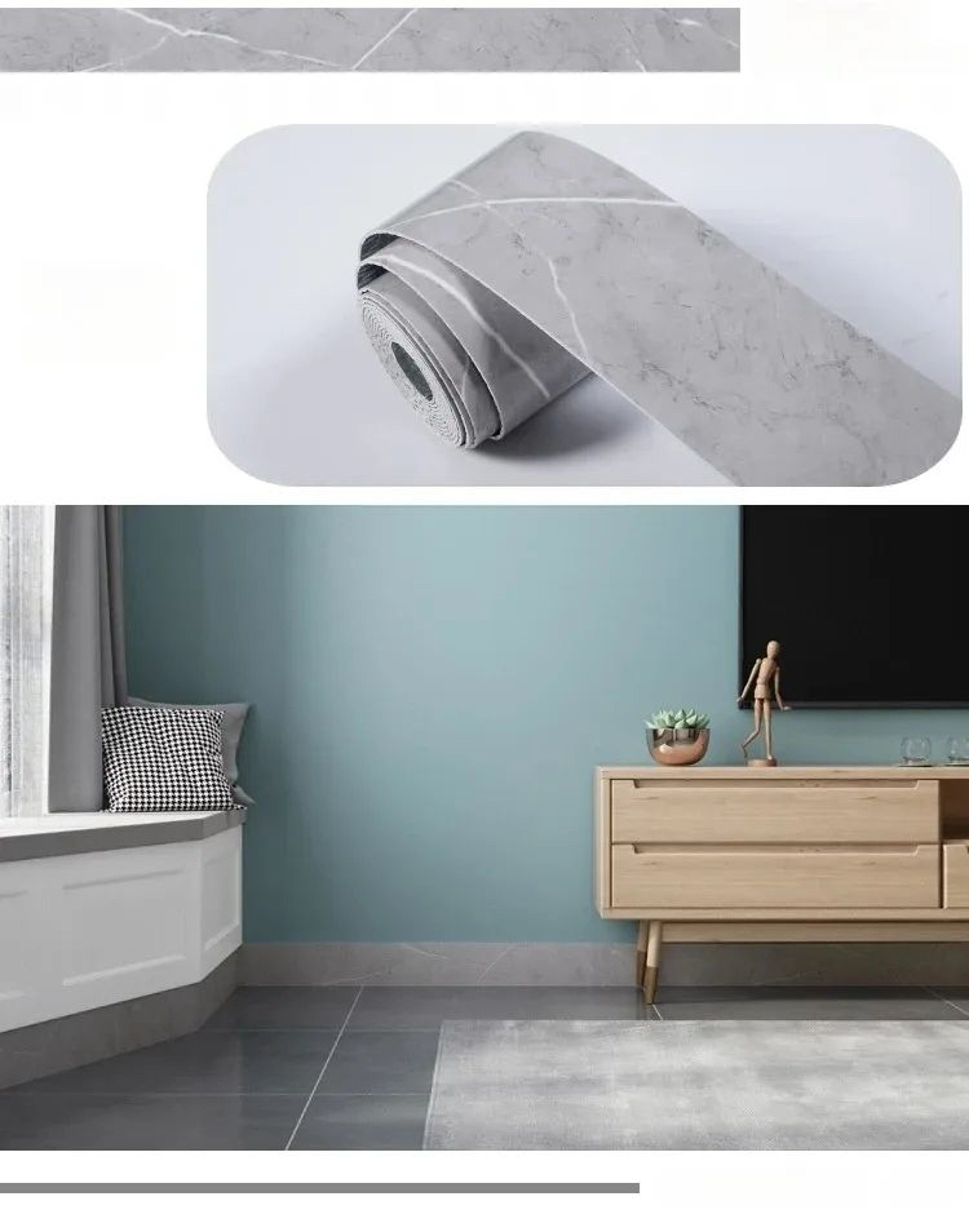 Marble Self Adhesive Skirting Border Strip 9