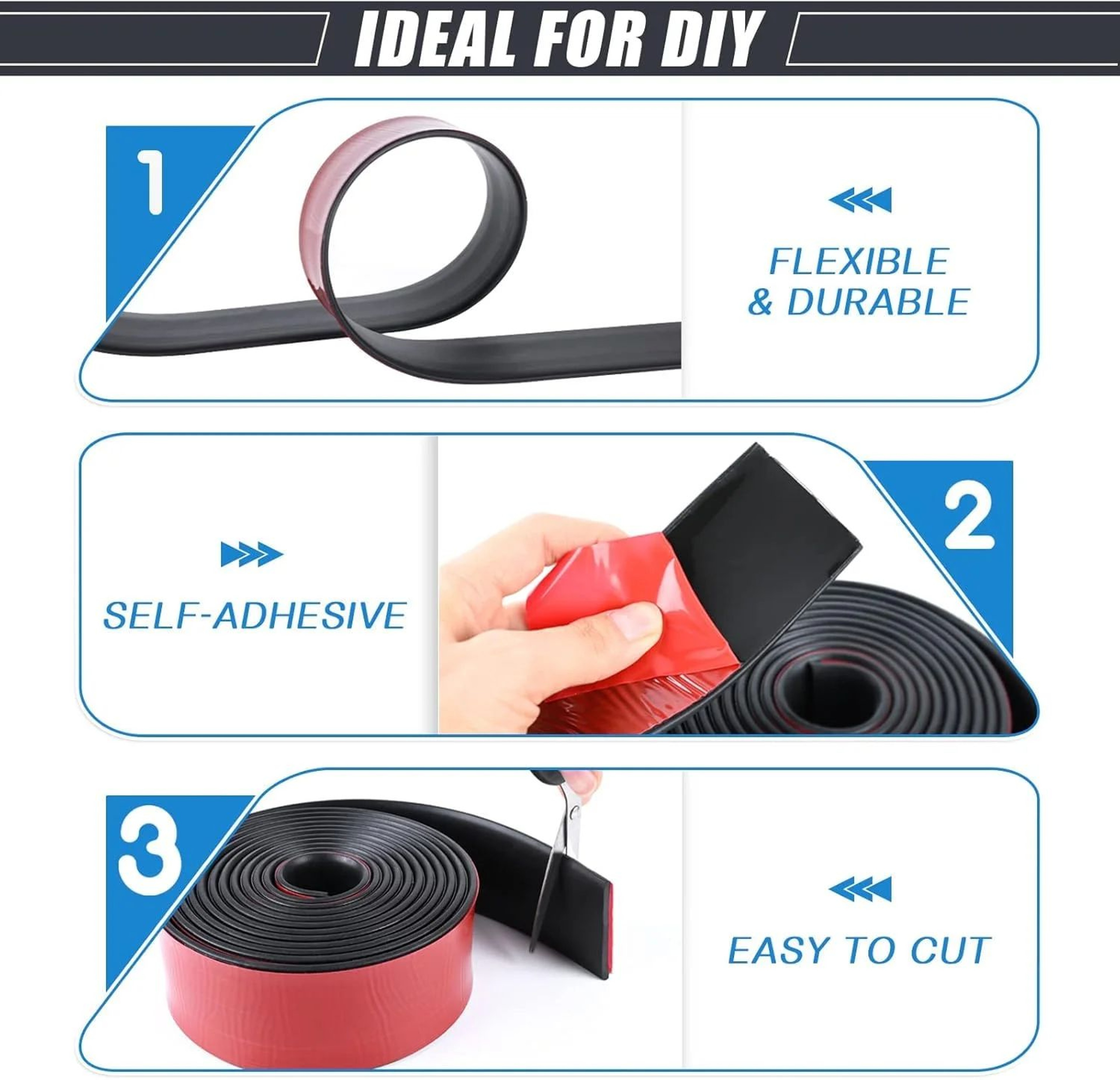 Self Adhesive Neoprene Rubber Strip 5