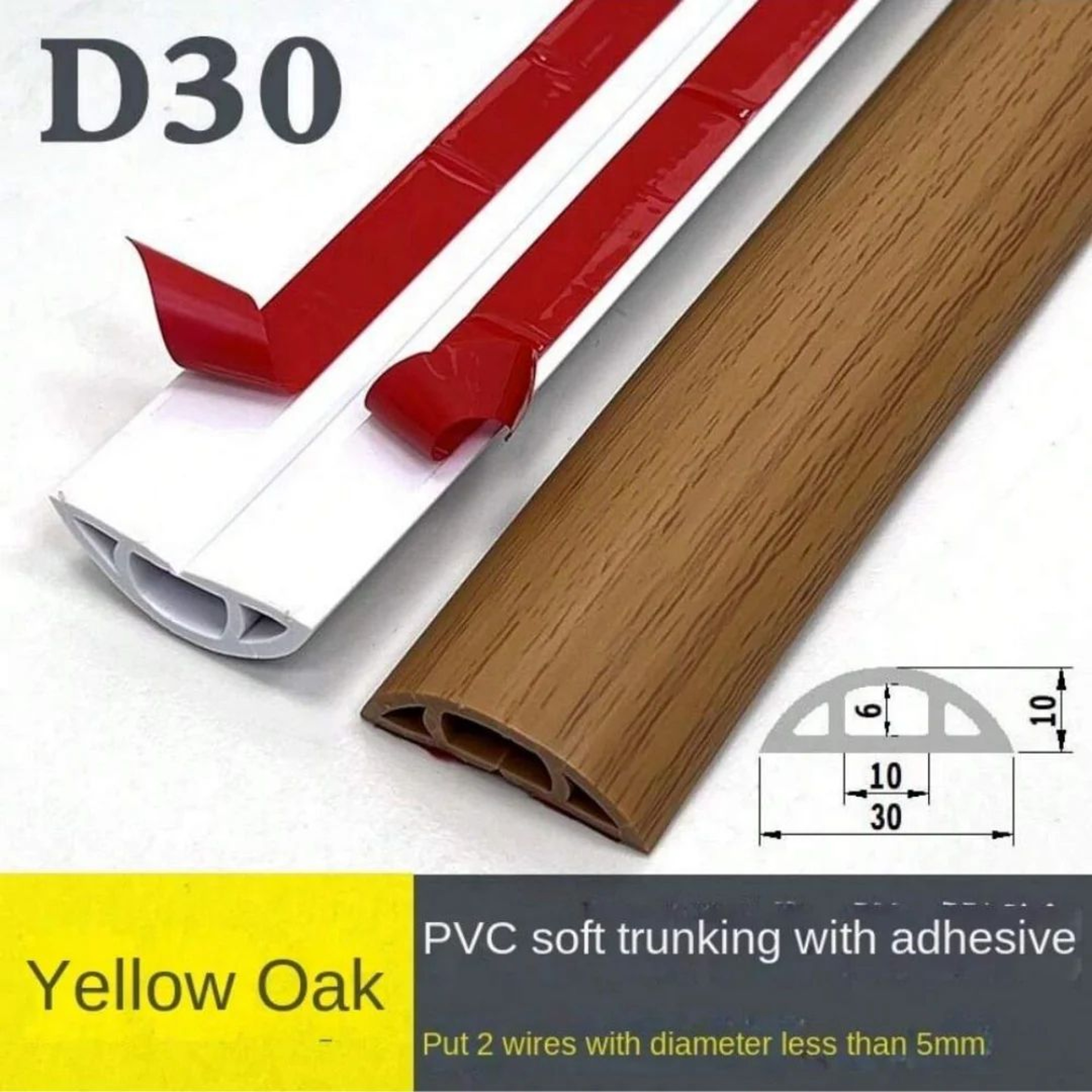 Self Adhesive Floor Cord Cover Cable Protector And Wire Hider 11