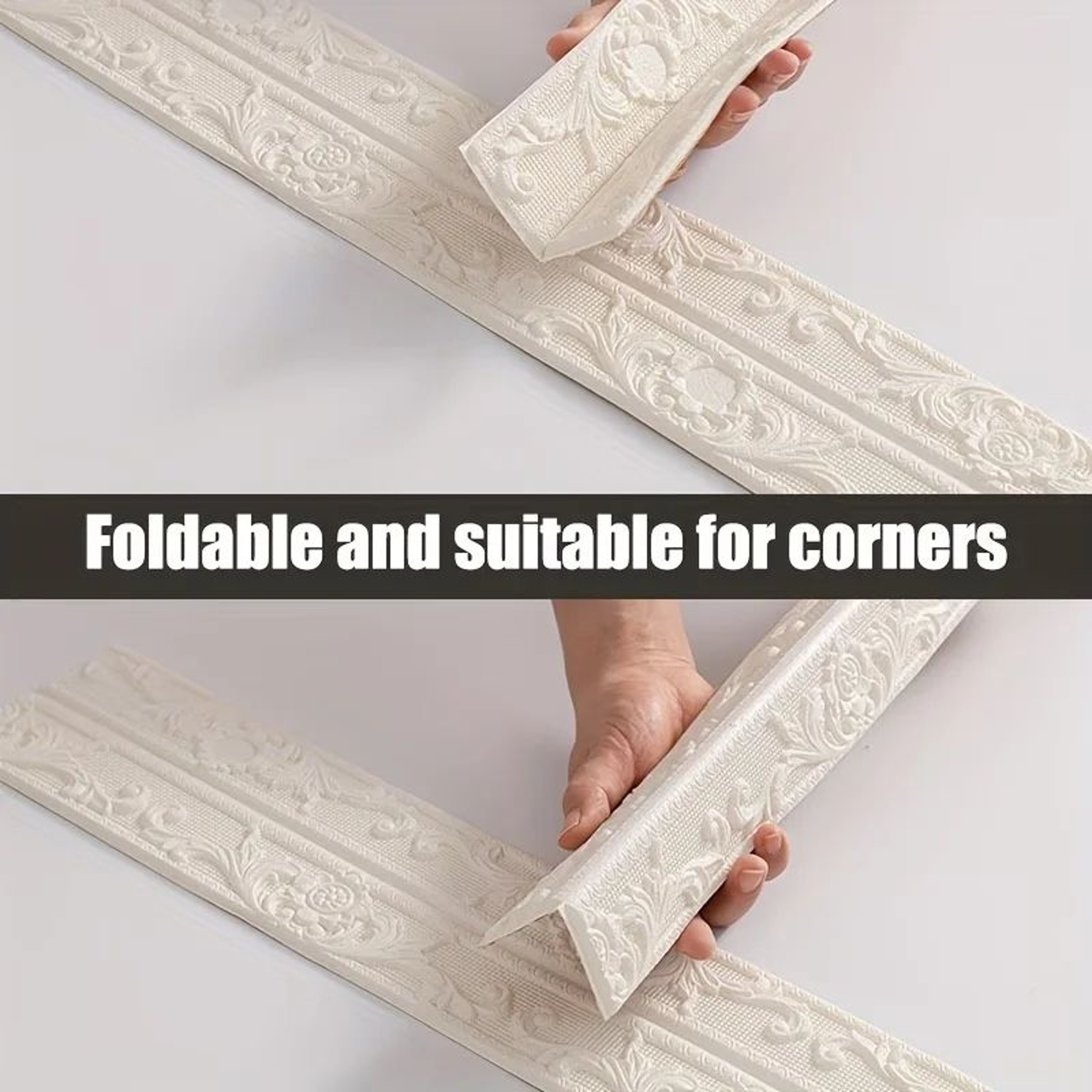 Self Adhesive 3D Wall Trim Waterproof Baseboard Border 4