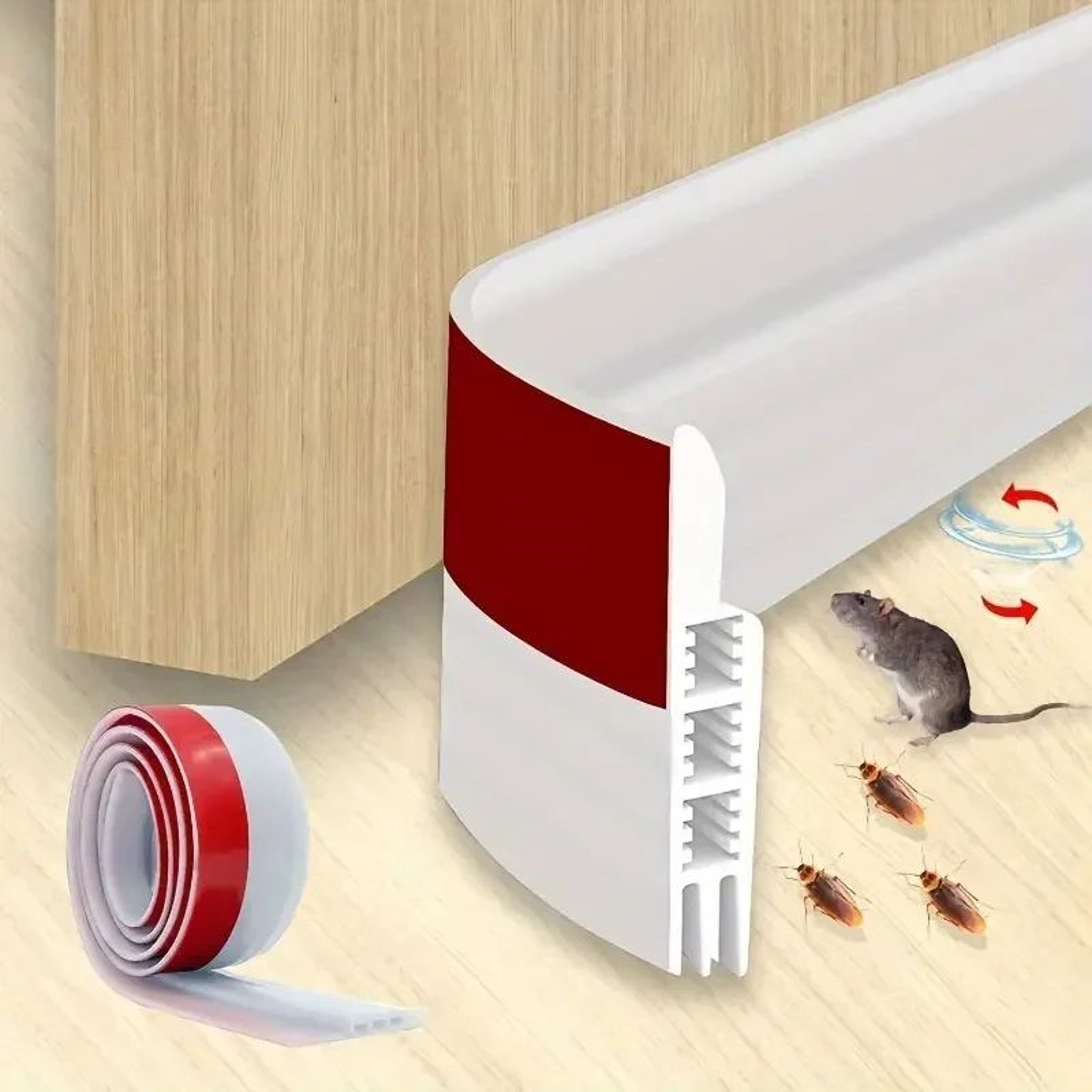 Silicone Door Draft Stopper Under Door Weather Seal 0