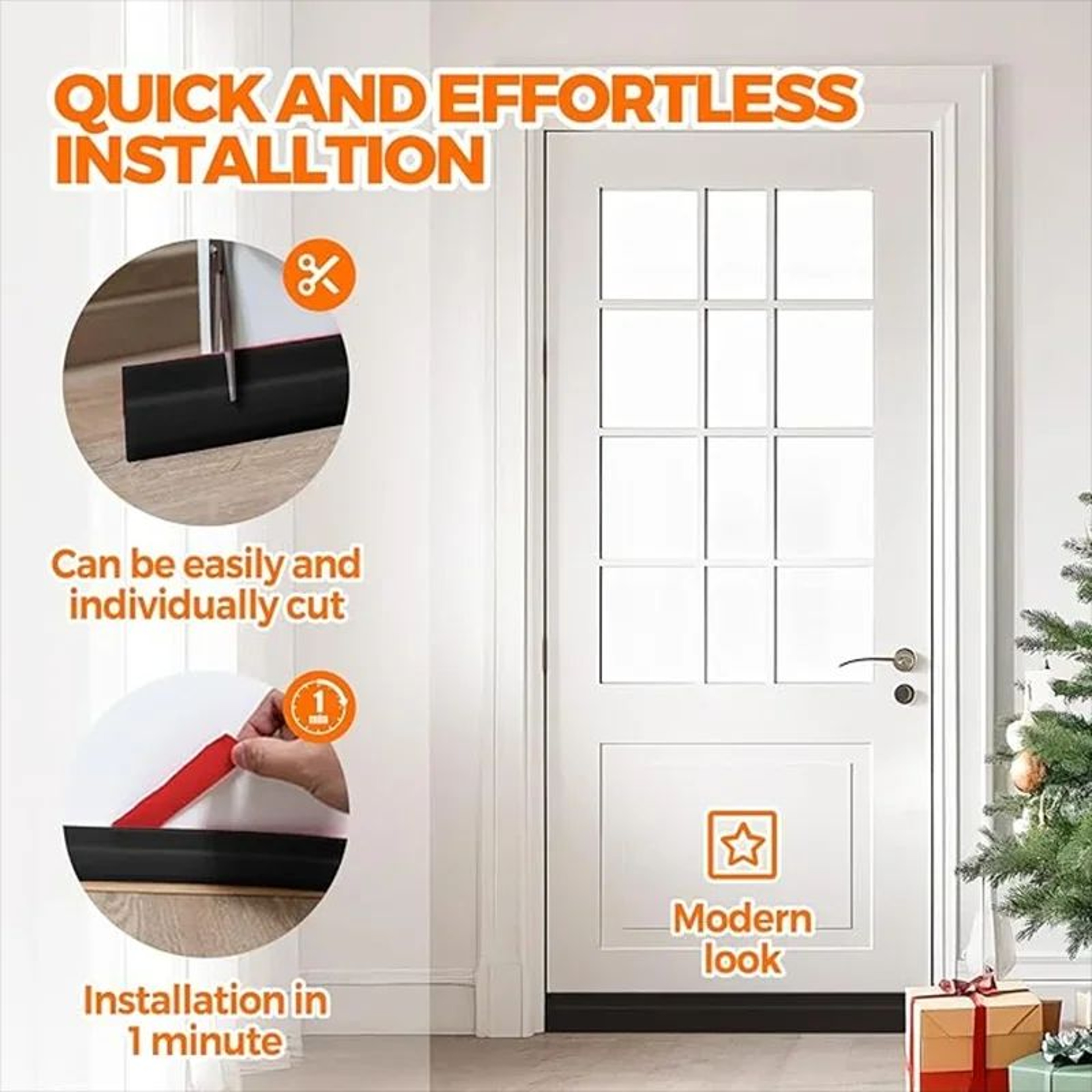 Silicone Door Draft Stopper Under Door Weather Seal 4
