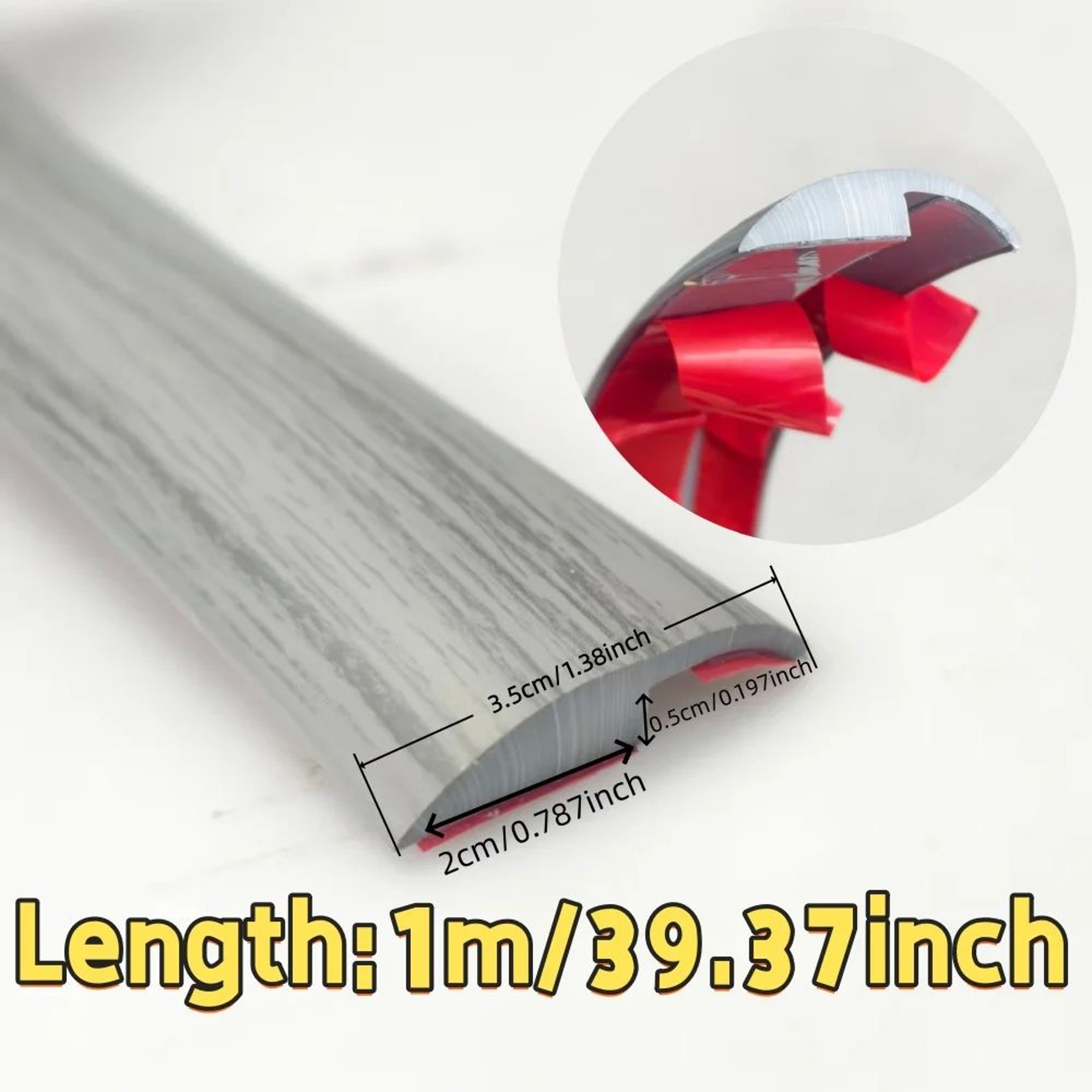 Self Adhesive Floor Transition Strip PVC Edge Trim 1