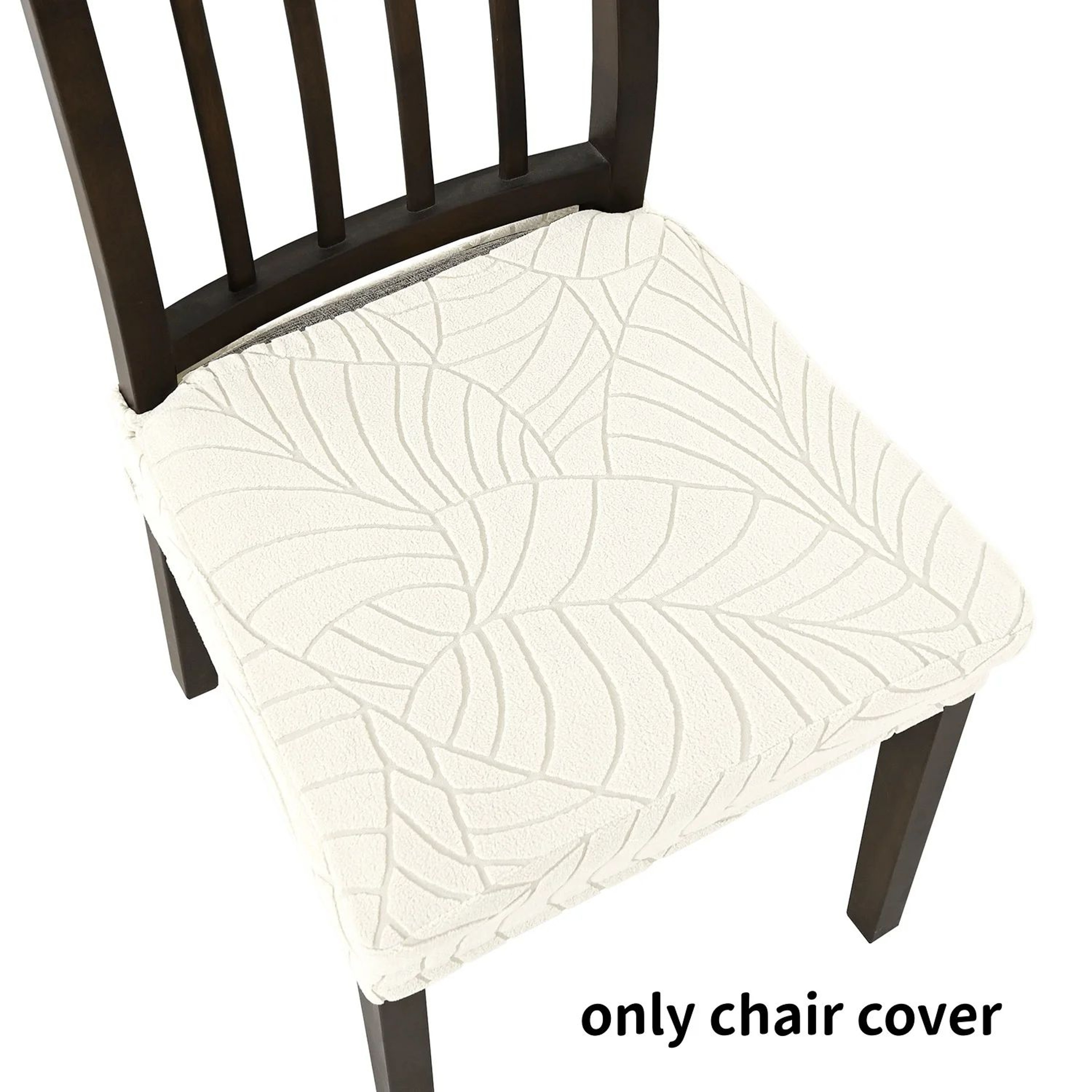 Leaf Jacquard Stretch Dining Chair Cover 6