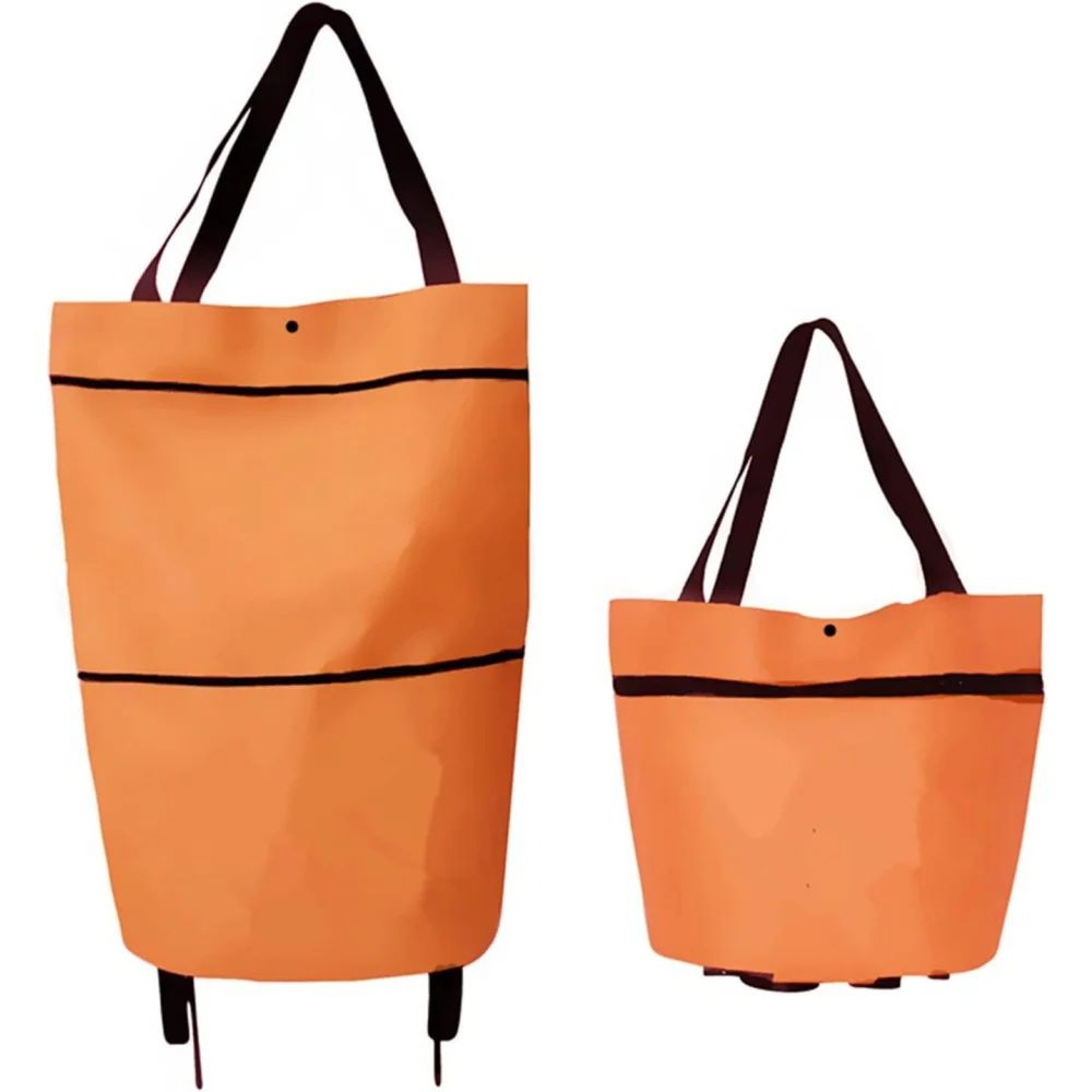 2 In 1 Foldable Shopping Cart Rolling Grocery Bag 9