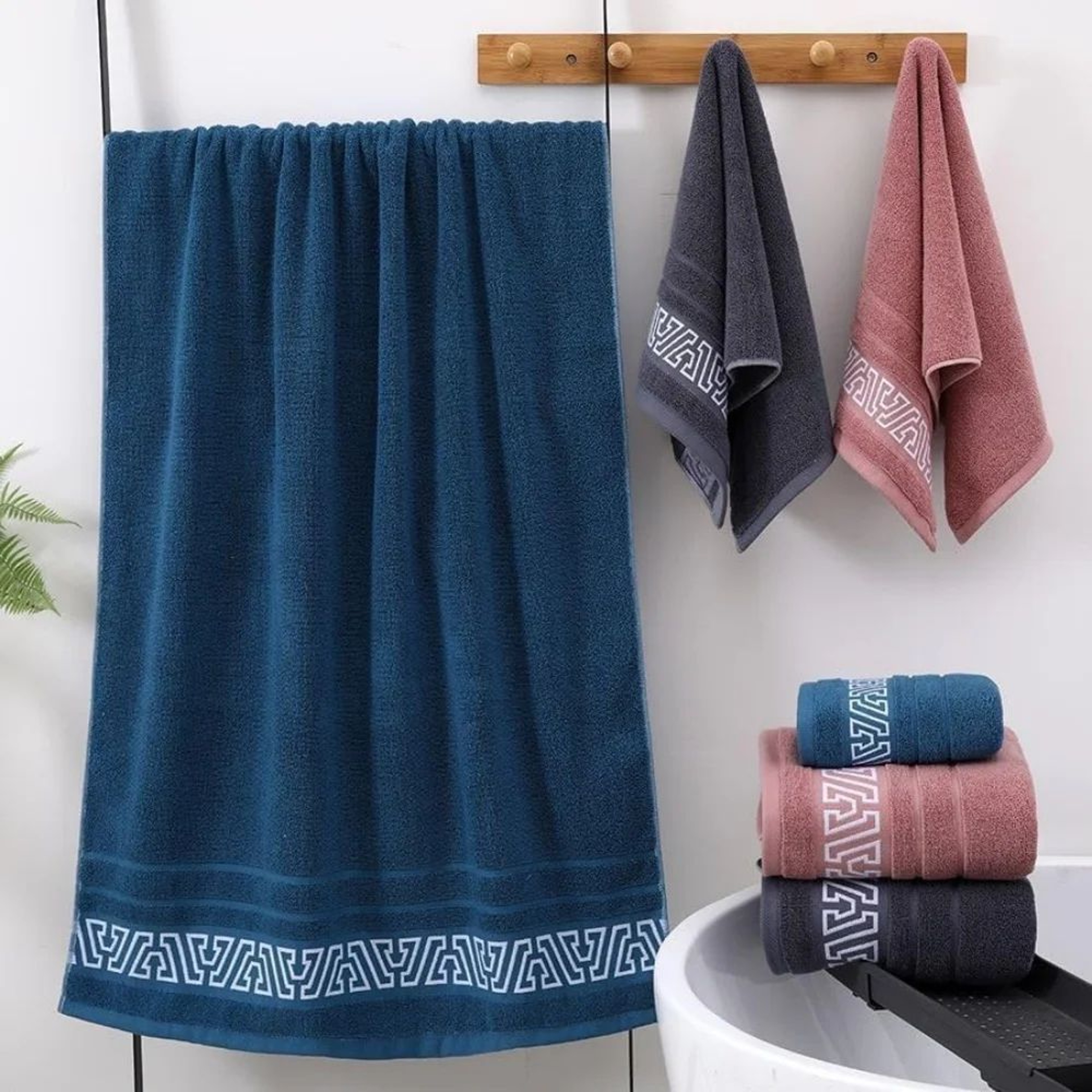Pure Cotton Thick Absorbent Bath Towel 5