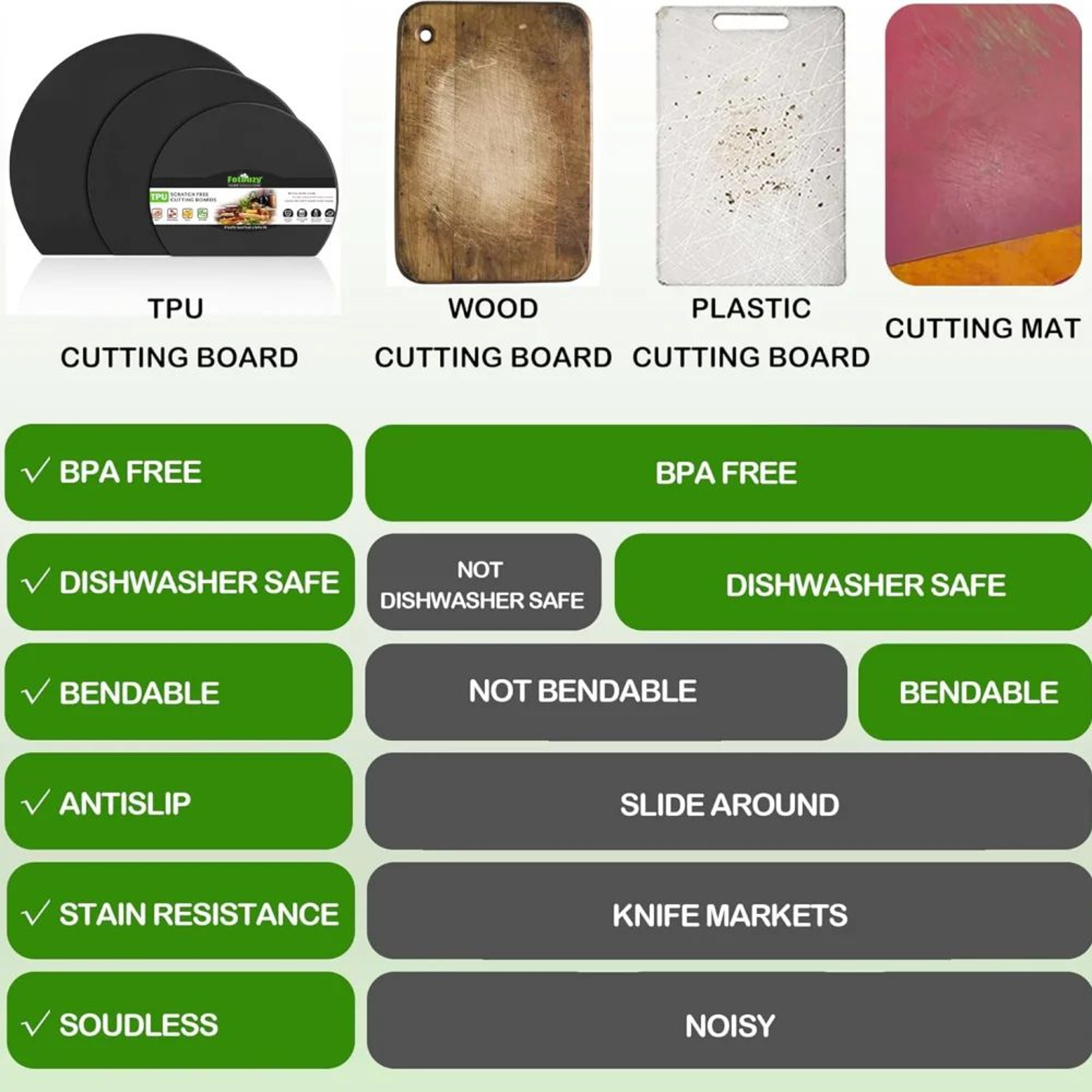 Flexible Double Sided Kitchen Cutting Board 3