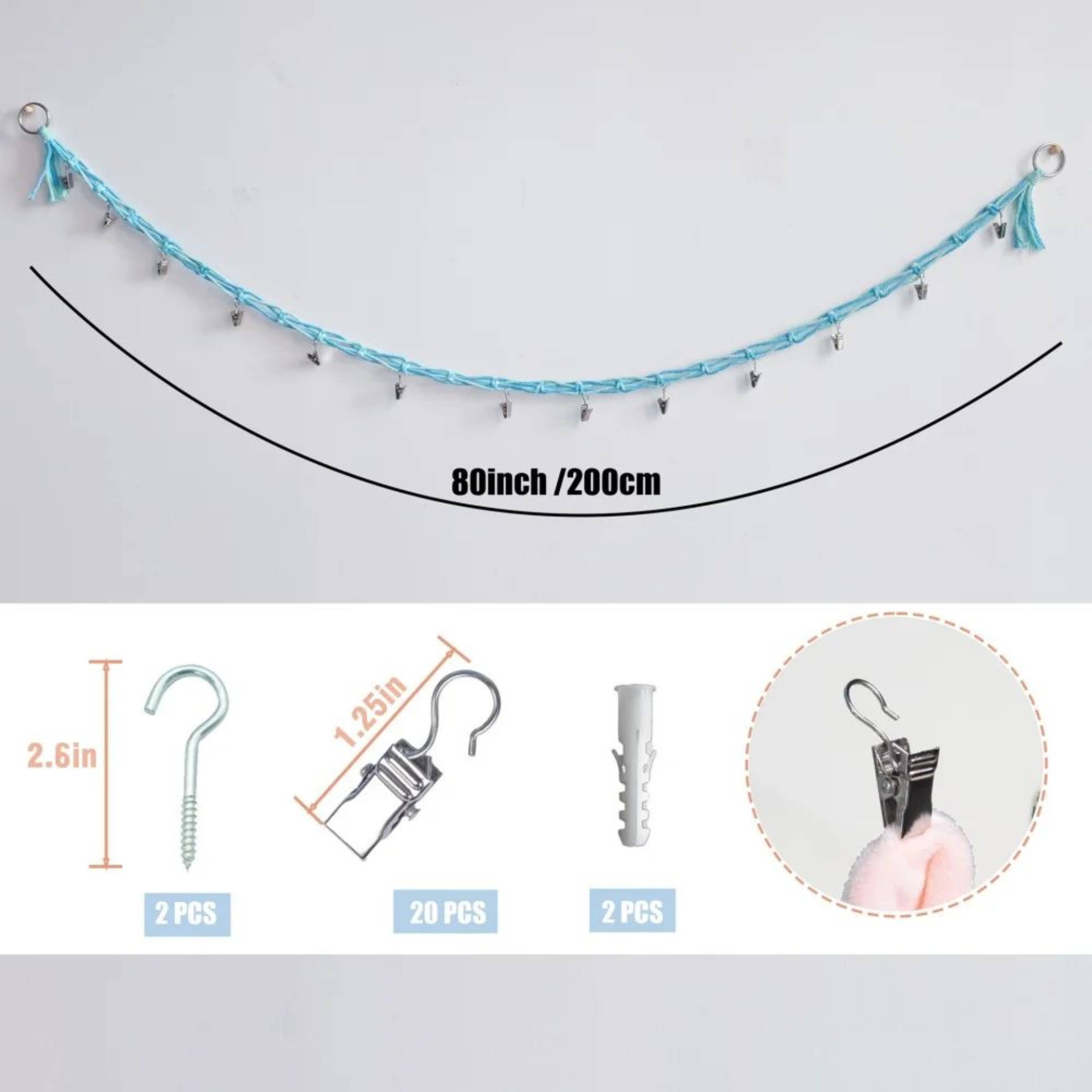 Boho Stuffed Animal Hanging Storage Chain 8