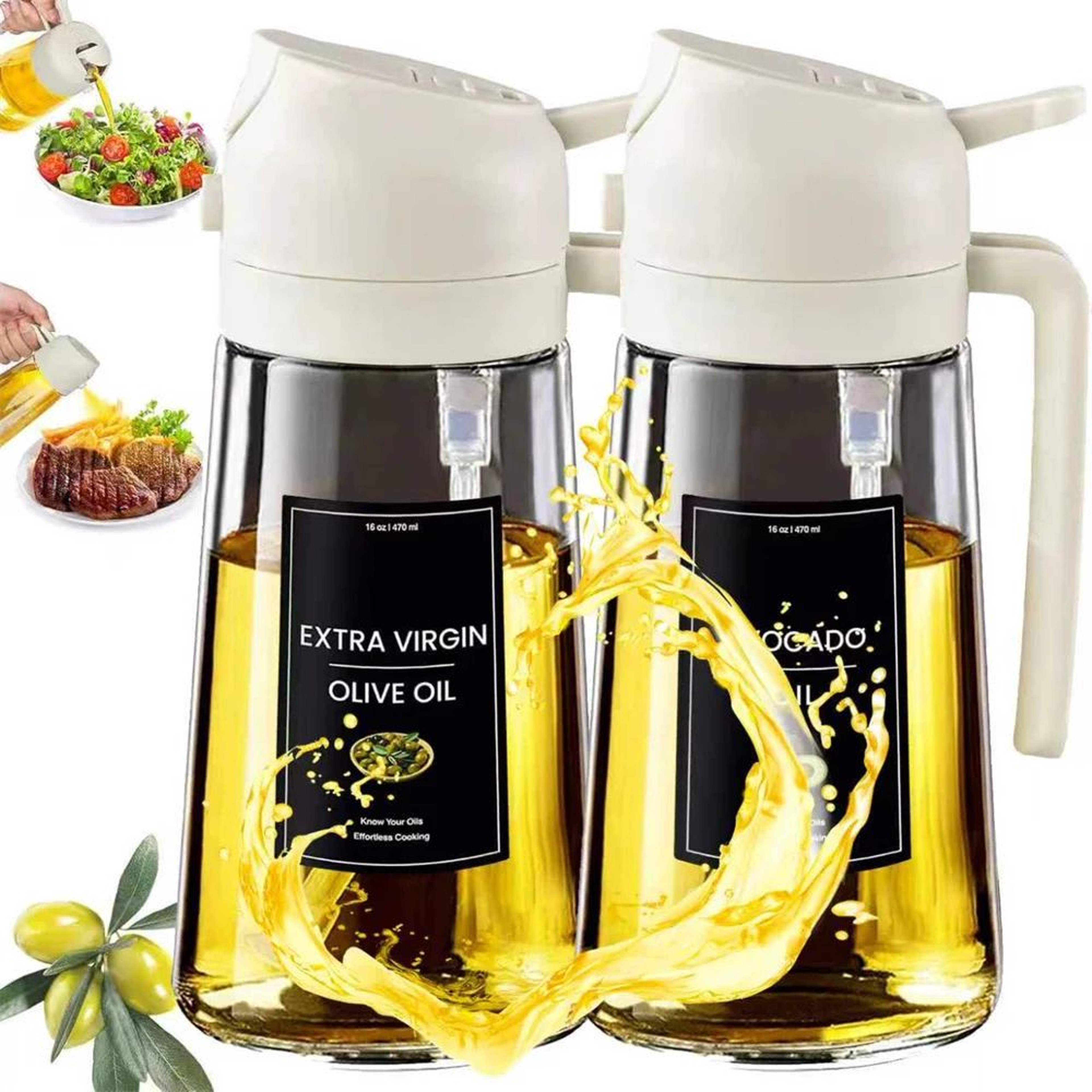 Dual Function Oil Spray Bottle 0