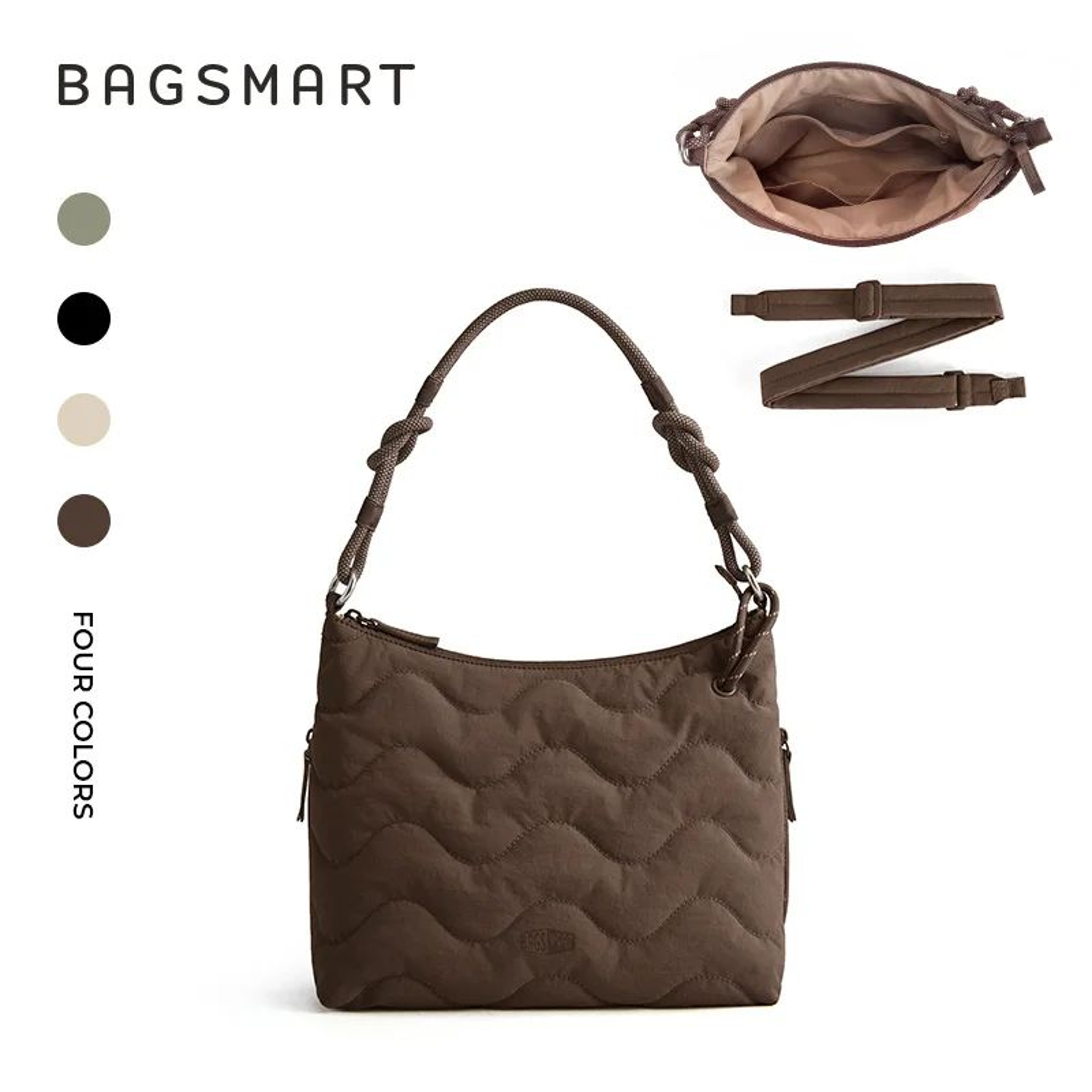 BAGSMART Lightweight Multi Pocket Shoulder Bag 8