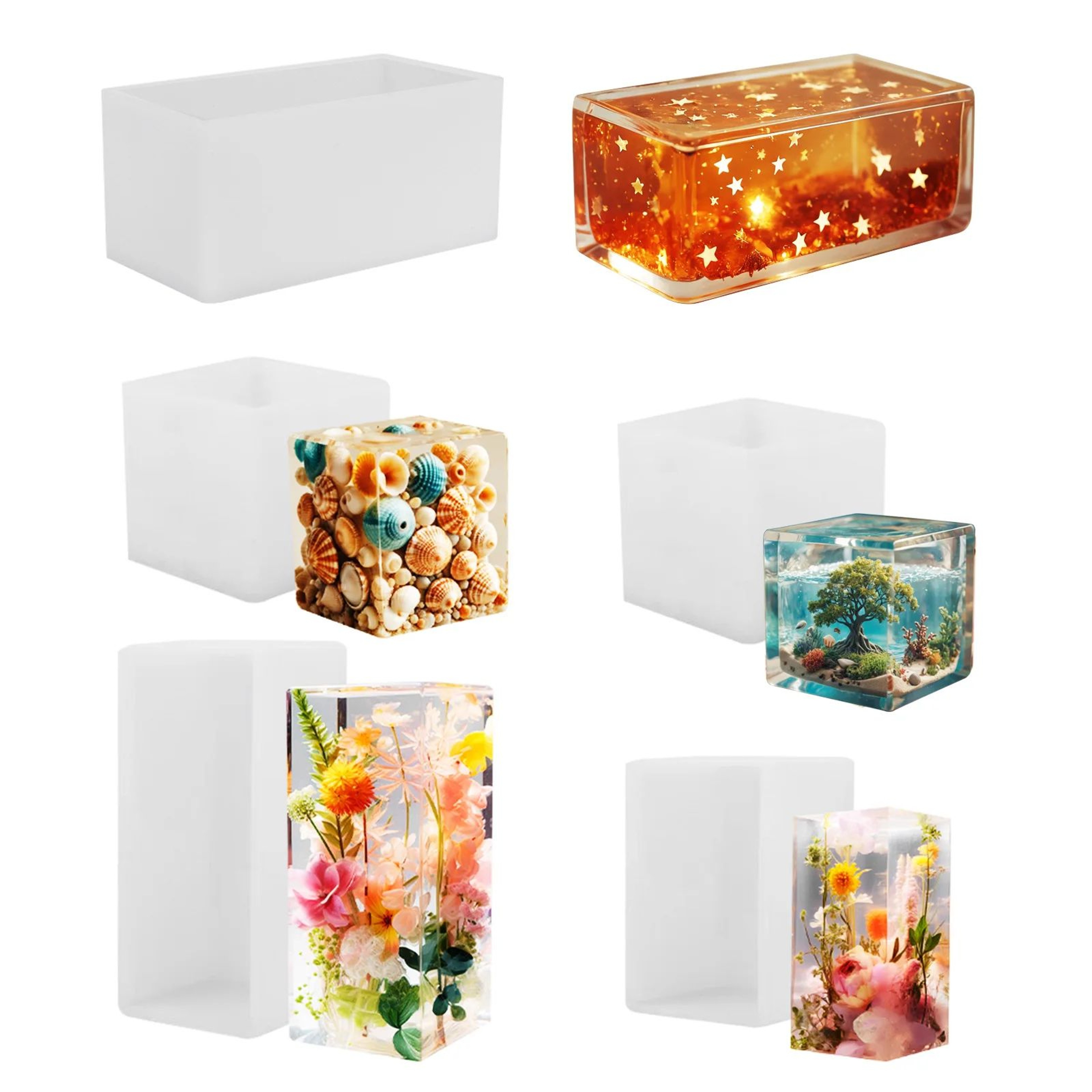 Rectangular Silicone Epoxy Resin Mold 2