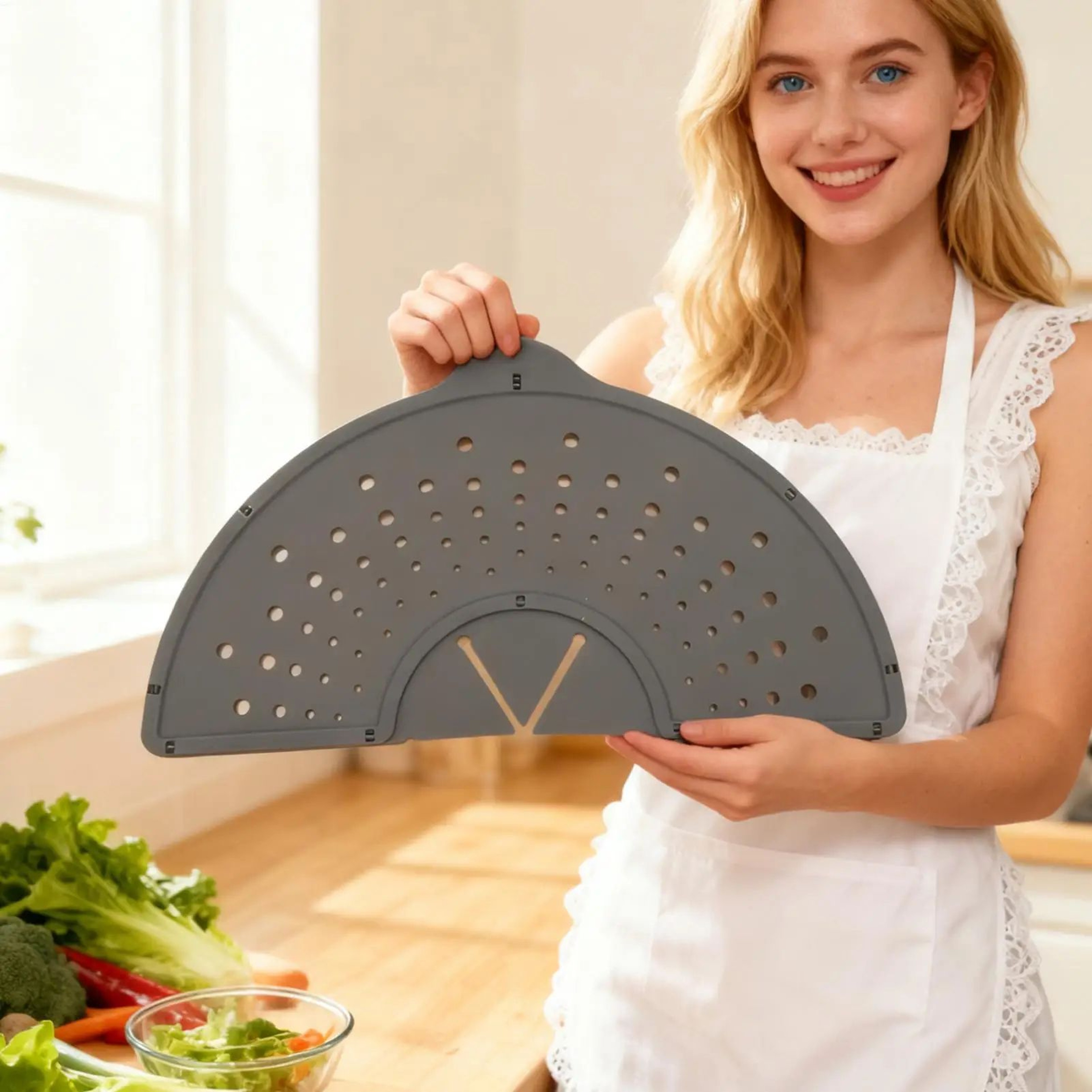 Foldable Silicone Frying Pan Splatter Guard 3