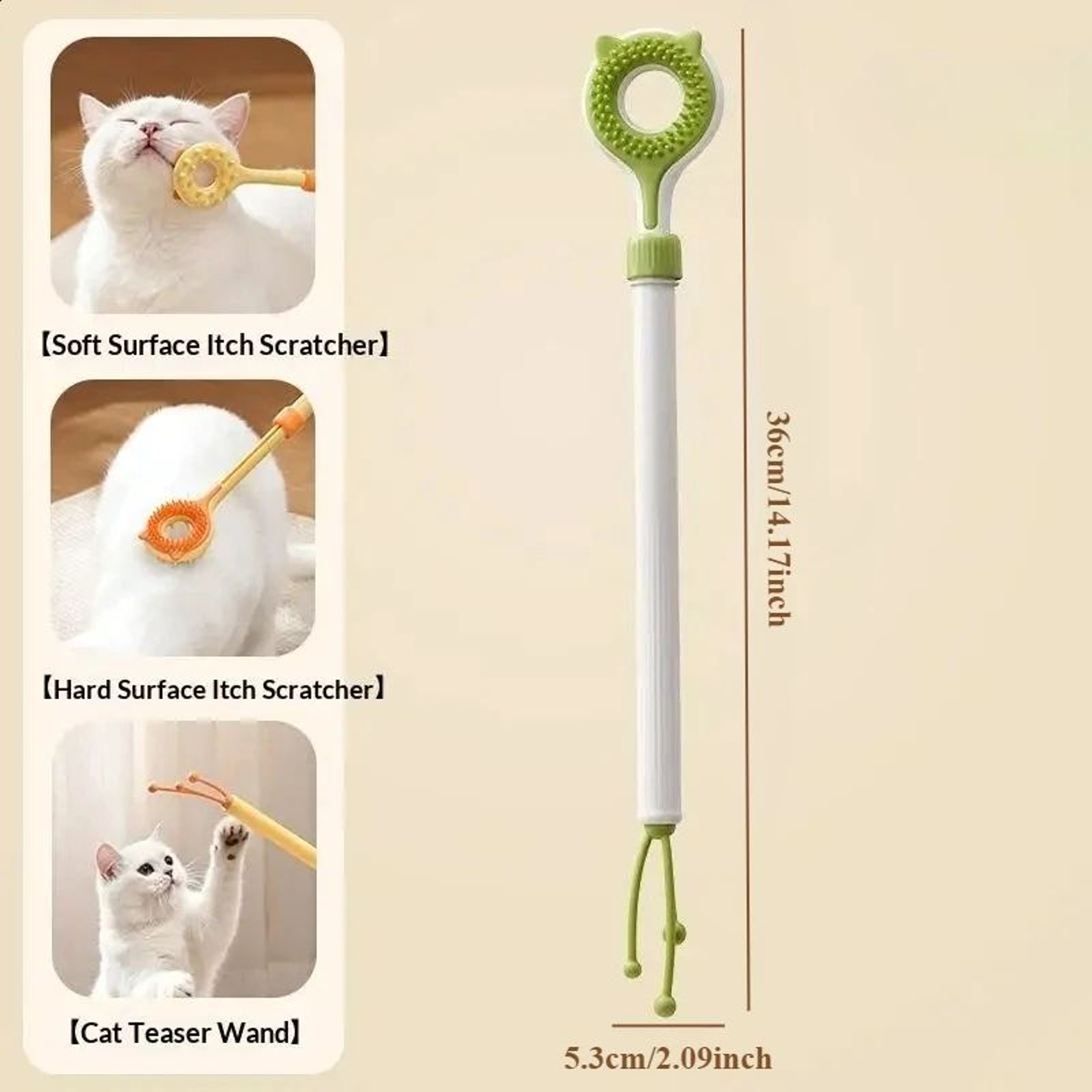 2 In 1 Telescopic Cat Massage Wand 7