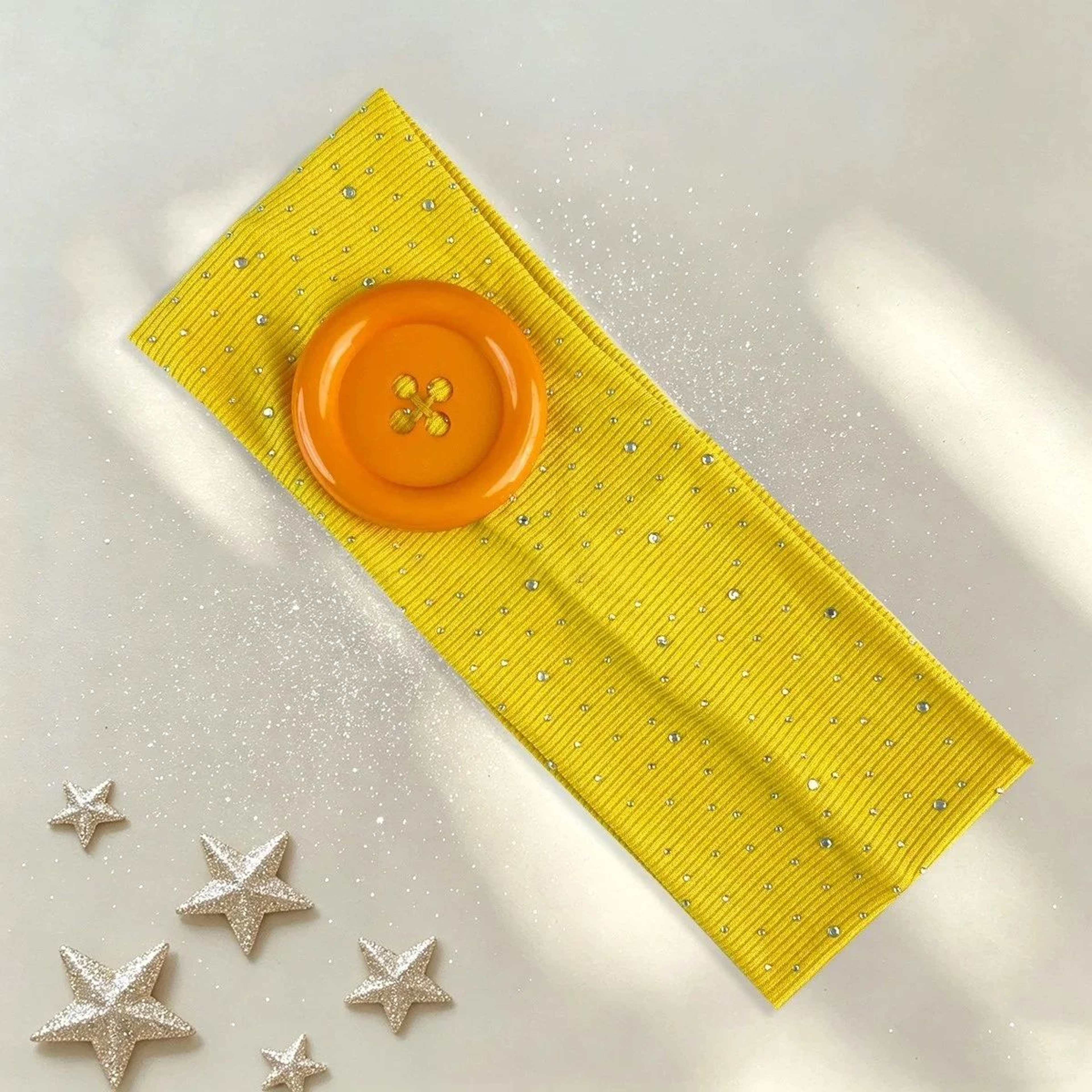 Retro Polka Dot Button Headband 18