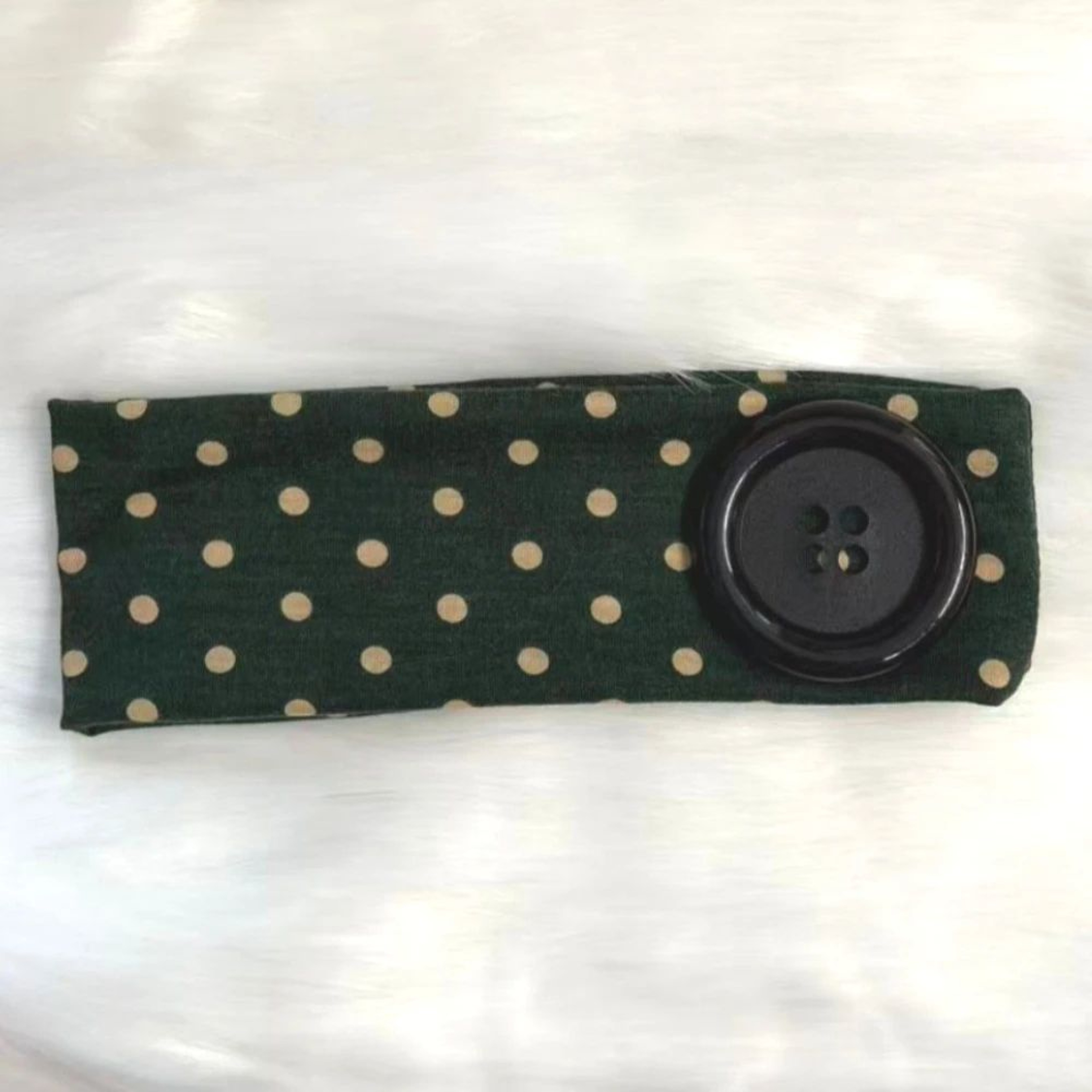 Vintage Polka Dot Button Headband 14