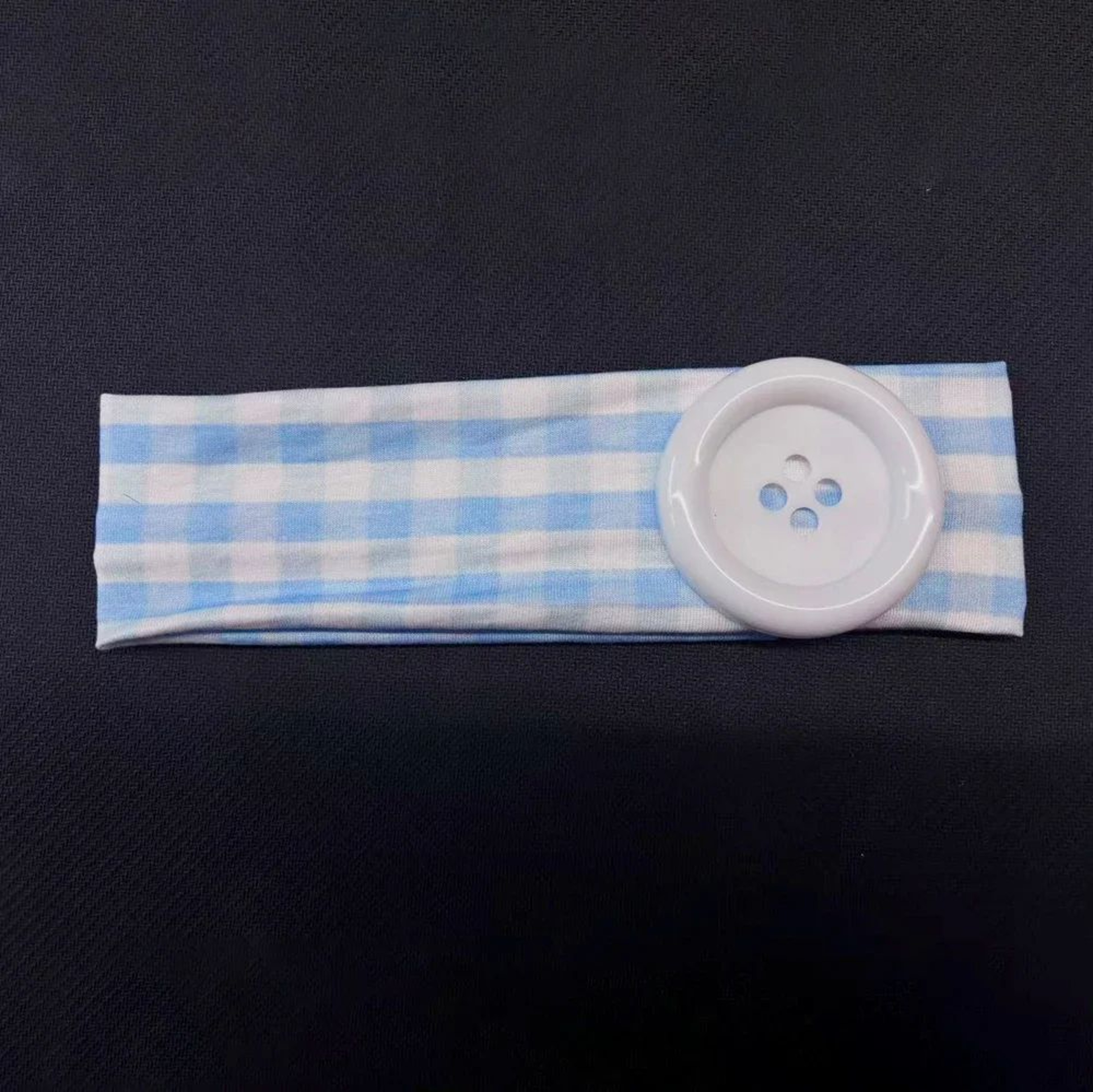 Vintage Polka Dot Button Headband 12