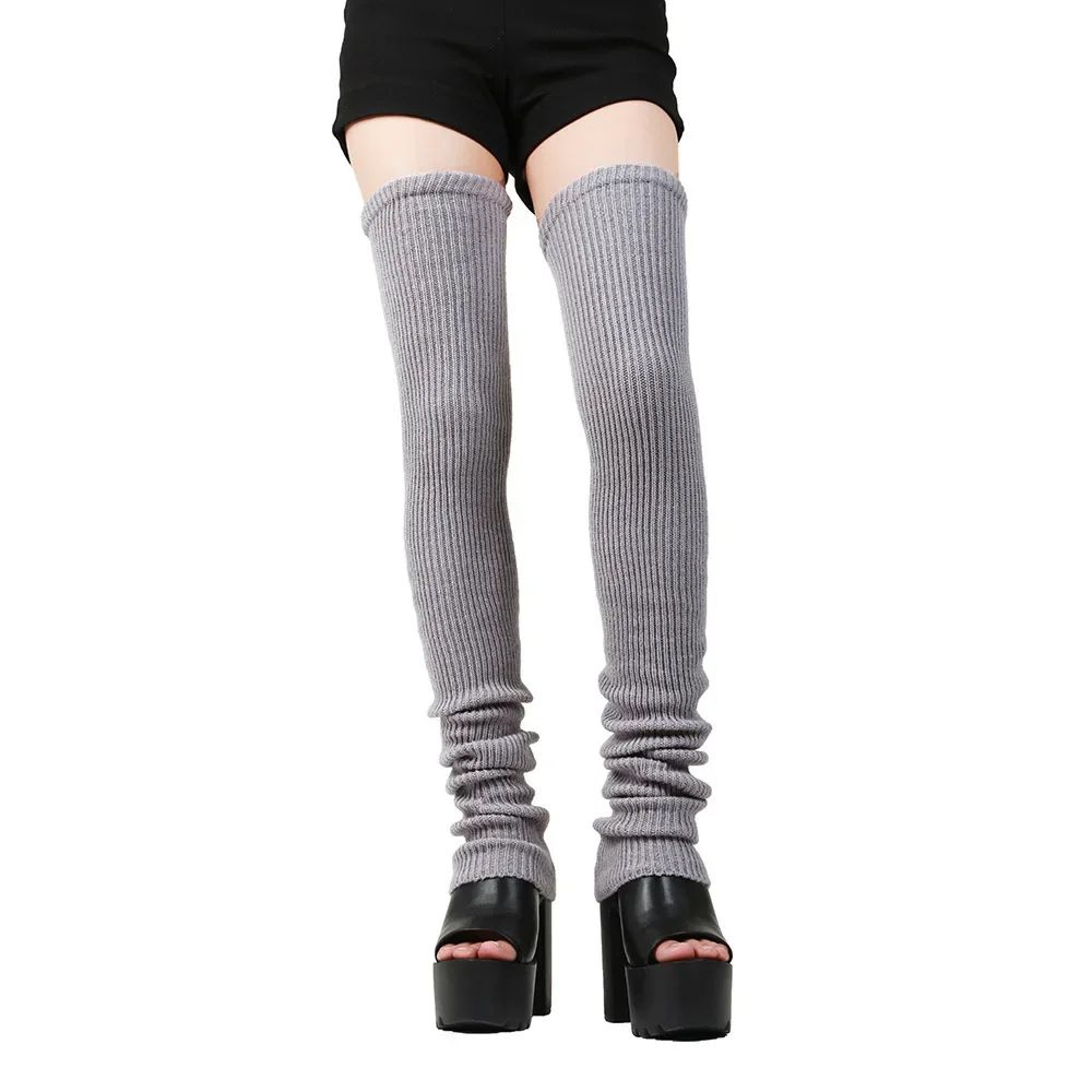 Long Knitted Over Knee Leg Warmers 7
