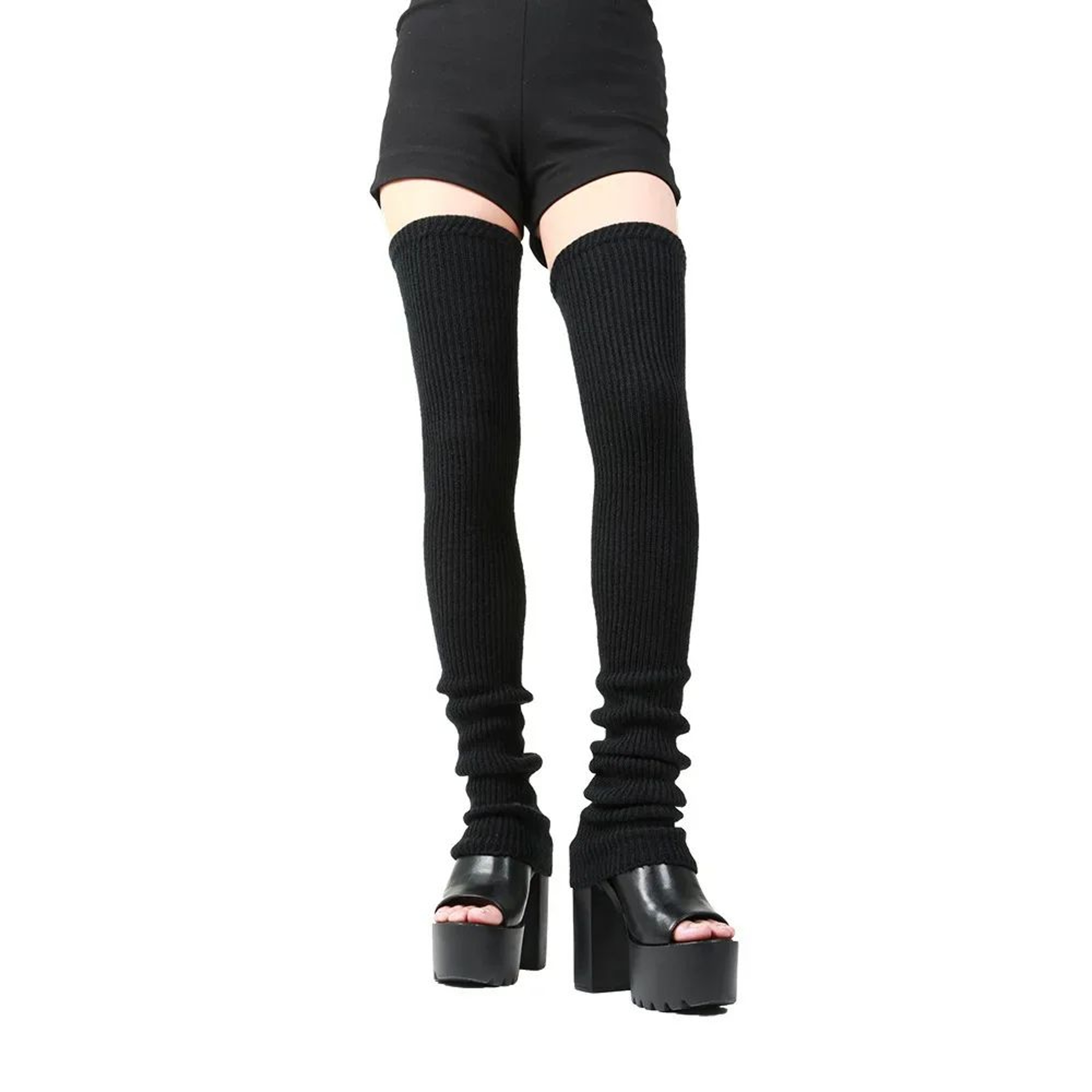 Long Knitted Over Knee Leg Warmers 6