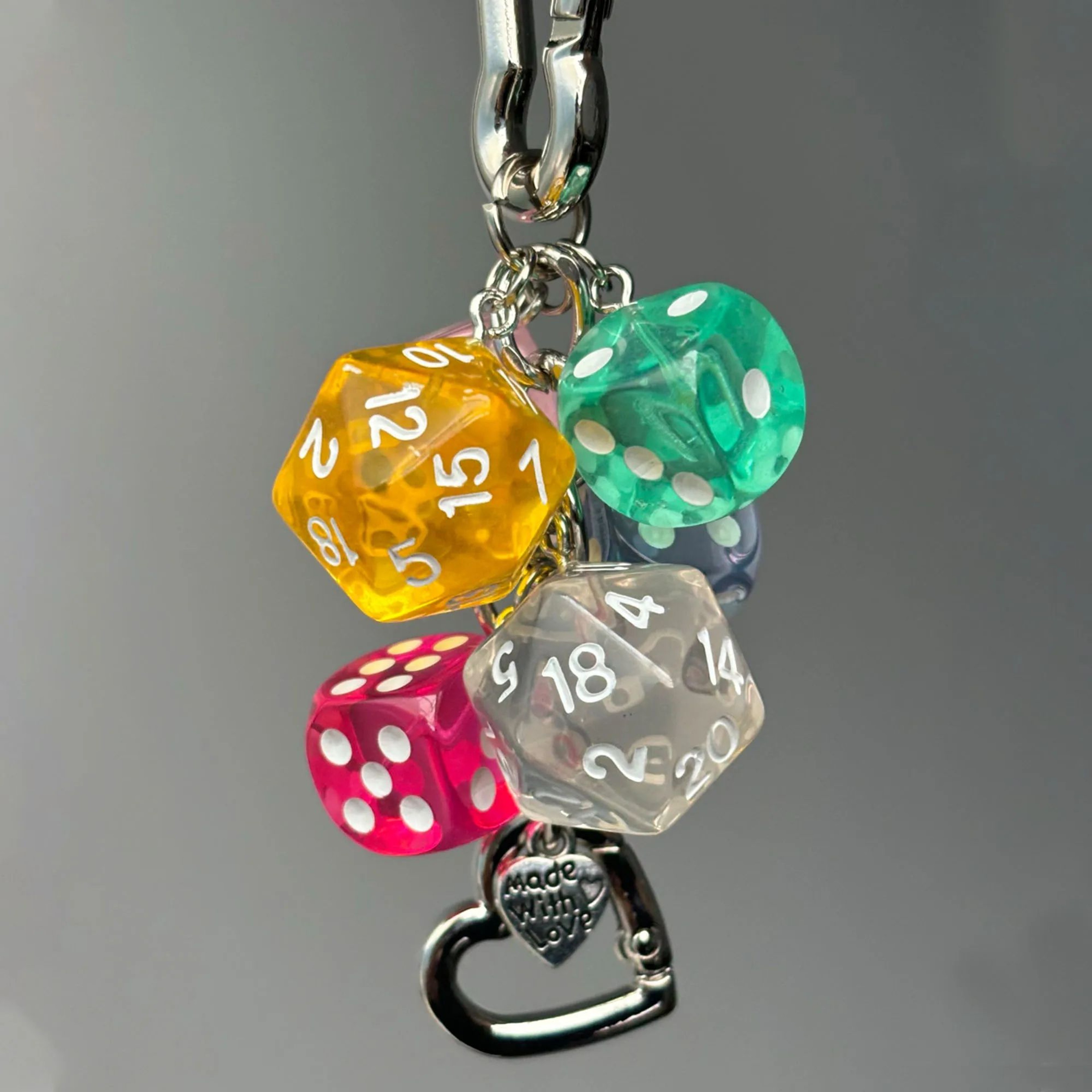 Retro Dice Pendant Keychain 19