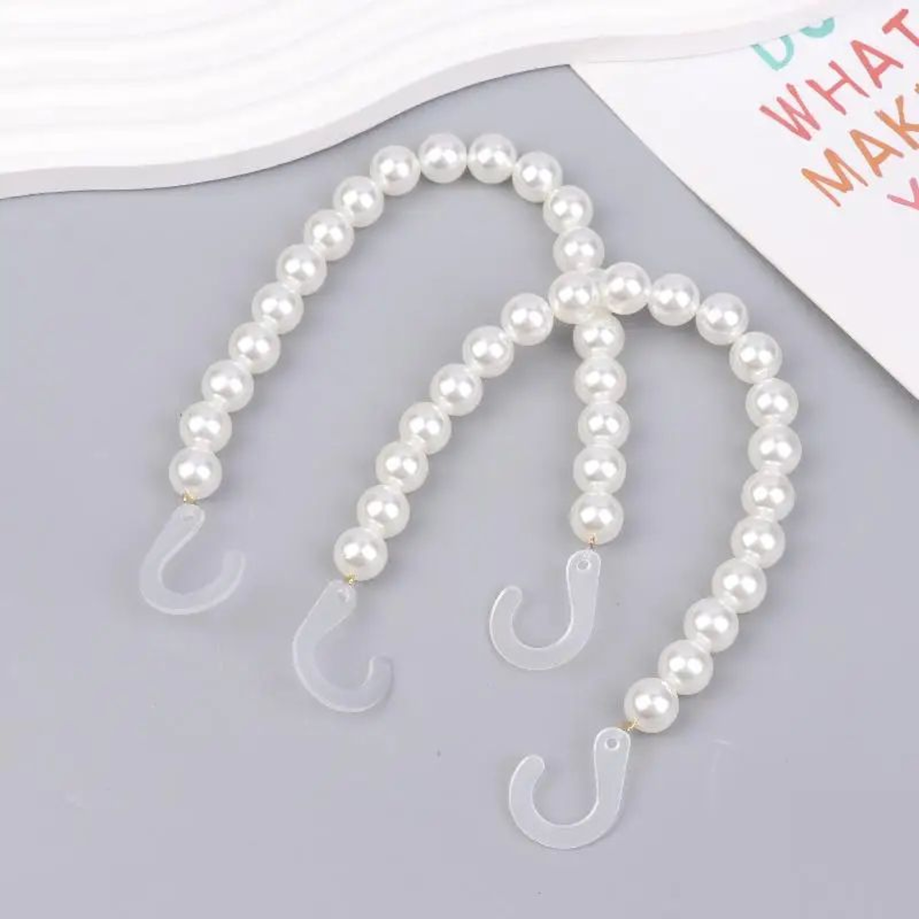 Detachable Imitation Pearl Shoe Chains 5
