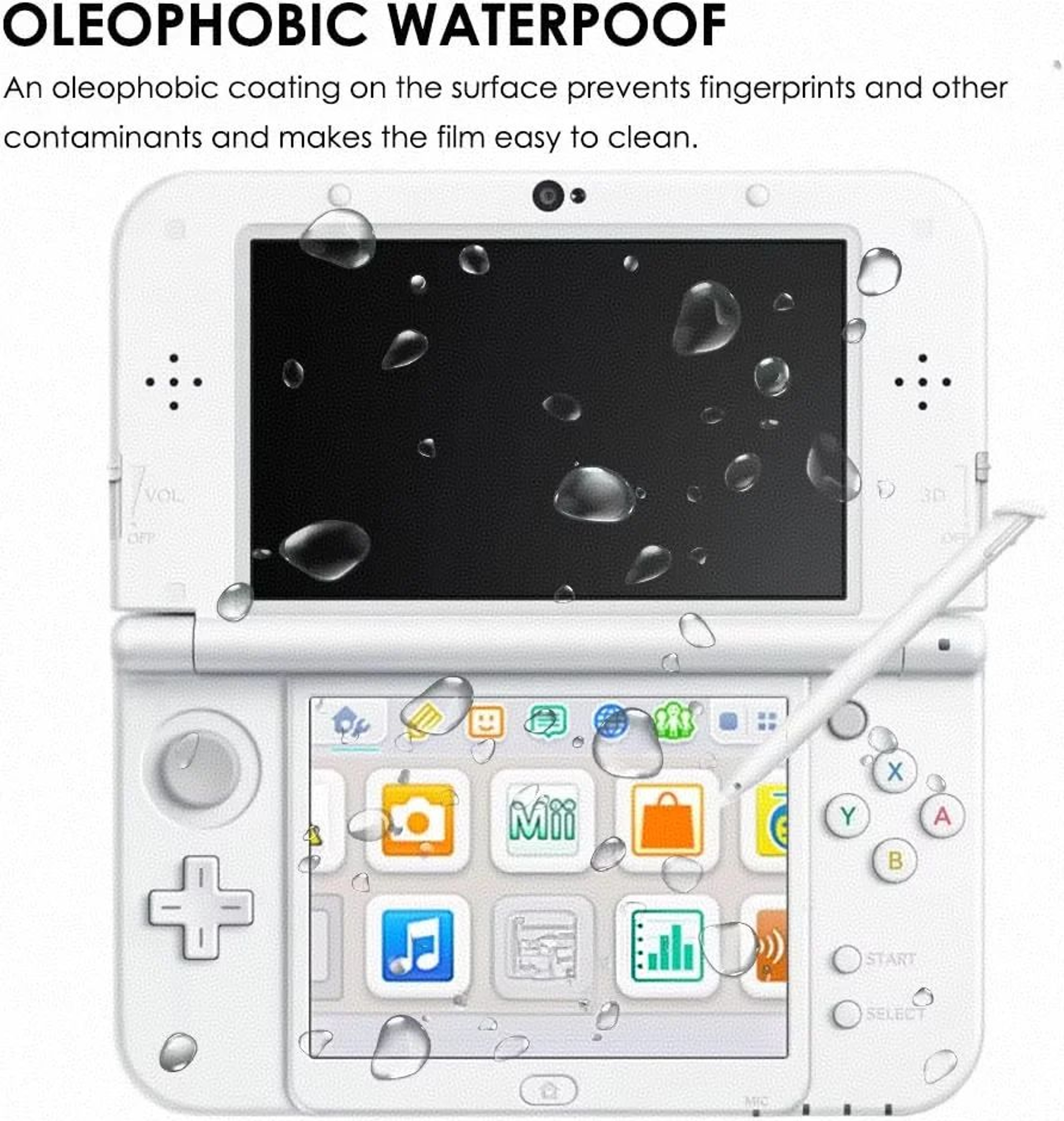 2 Piece New 3DS XL Tempered Glass Screen Protector – view 2