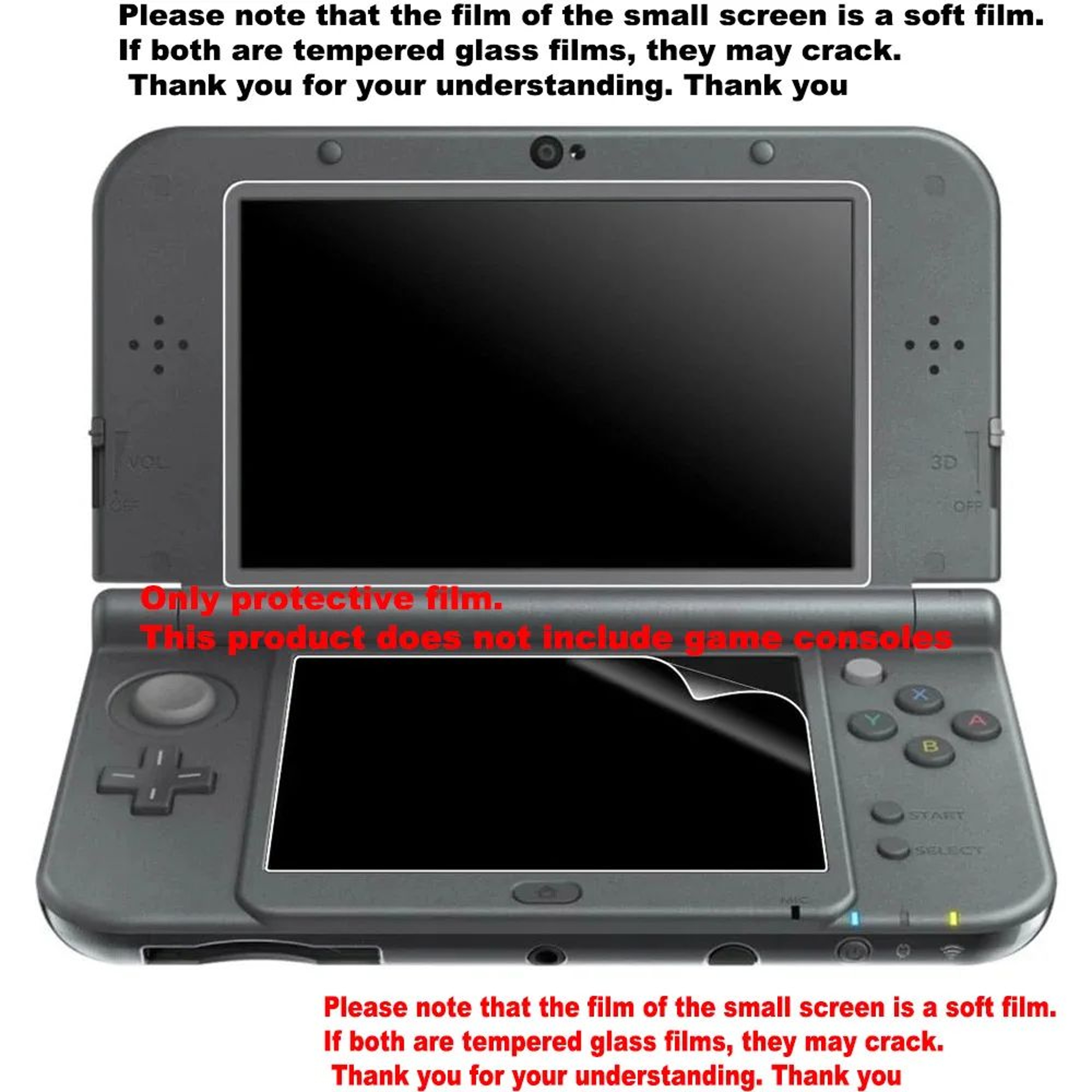 2 Piece New 3DS XL Tempered Glass Screen Protector – view 6