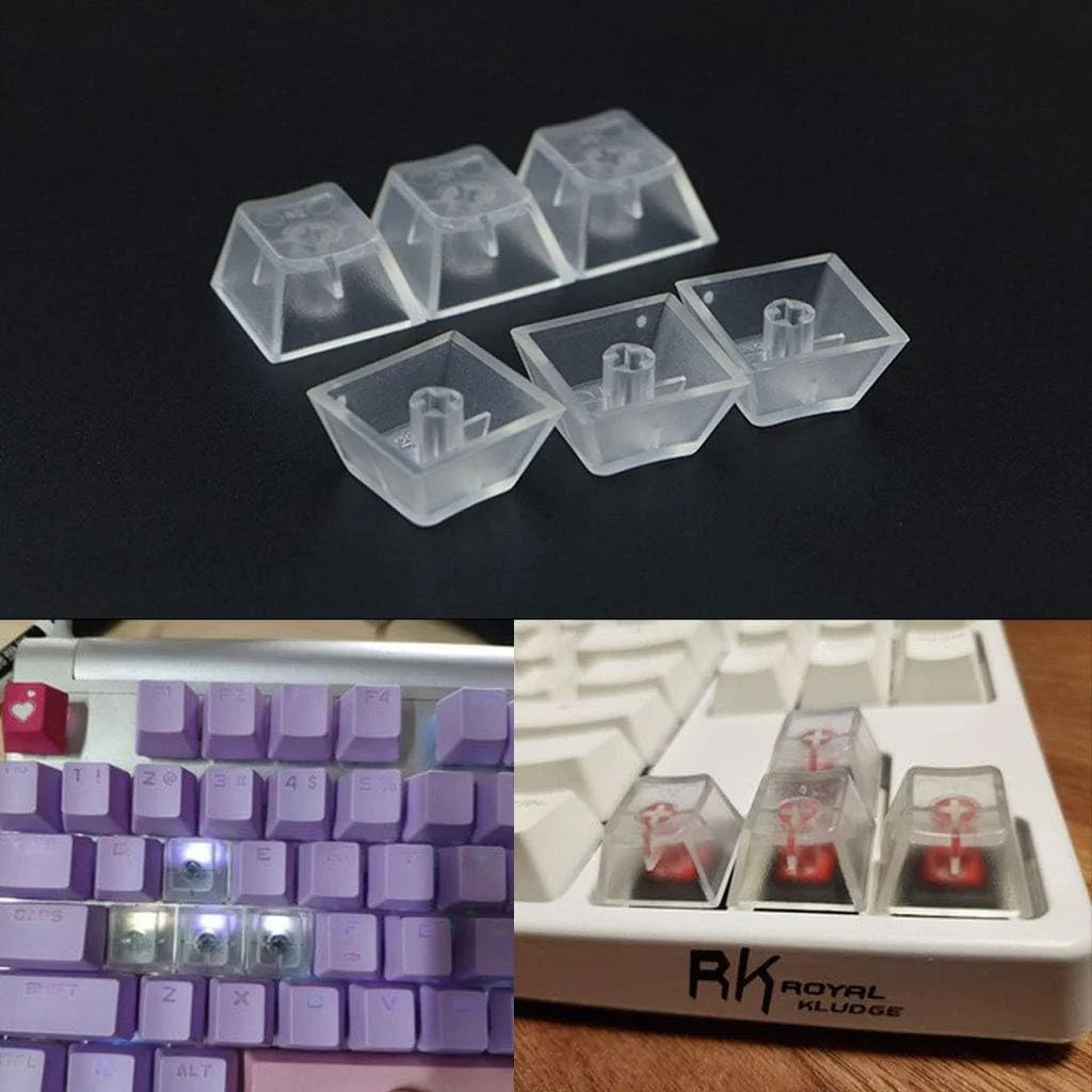 Blank Frosted Translucent Mechanical Keyboard Keycaps 2