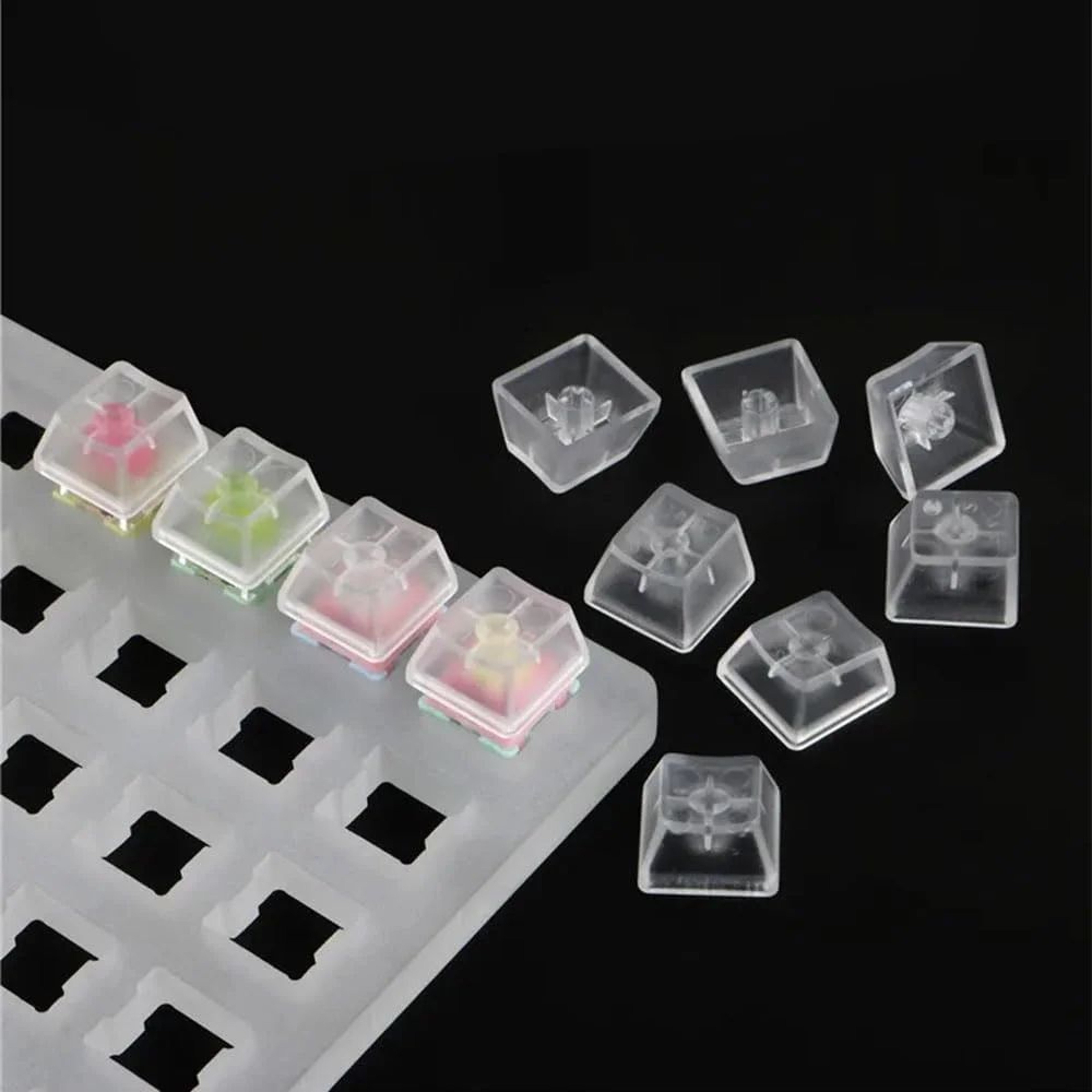 Blank Frosted Translucent Mechanical Keyboard Keycaps 1