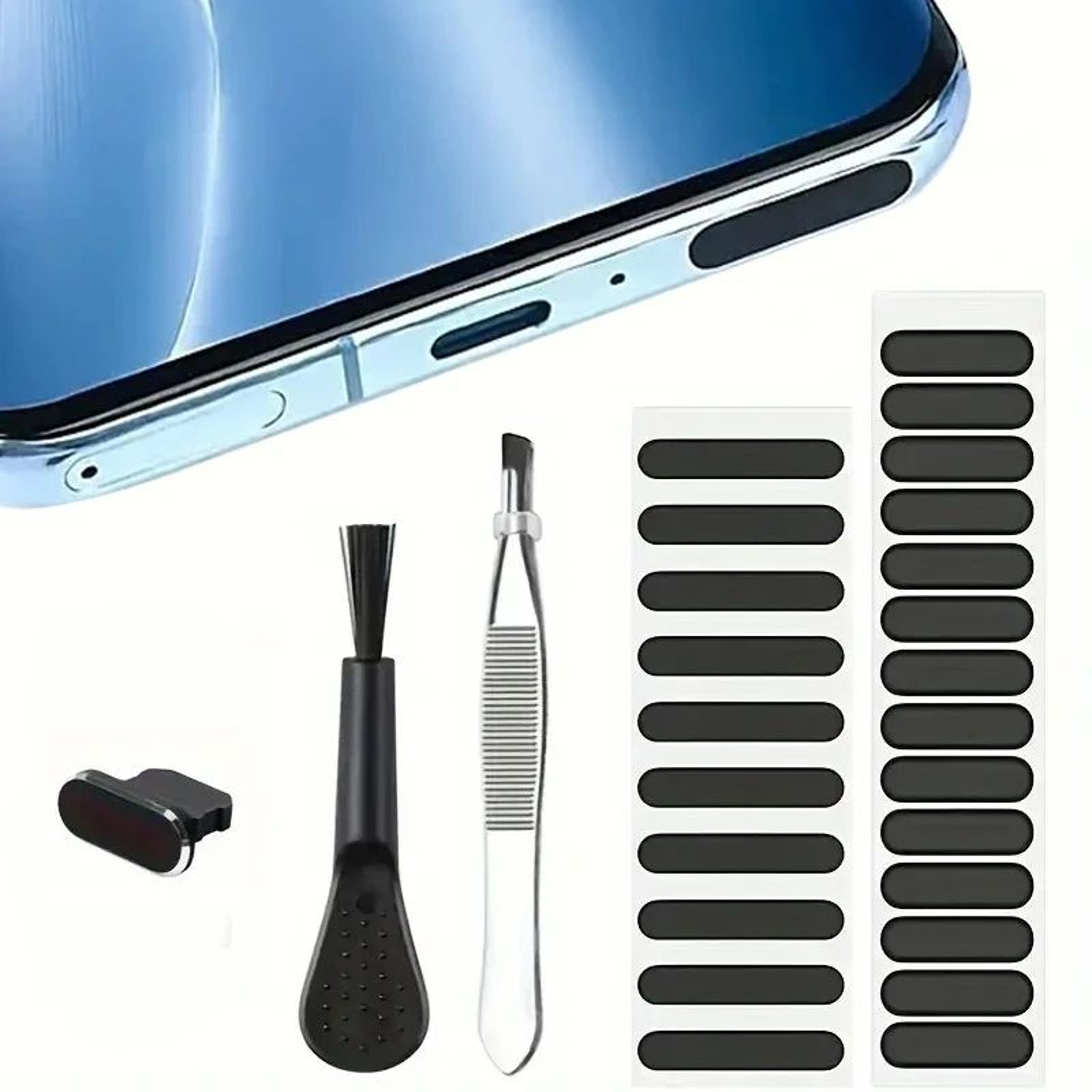 Universal Phone Charging Port Cleaning And Dust Plug Kit 7