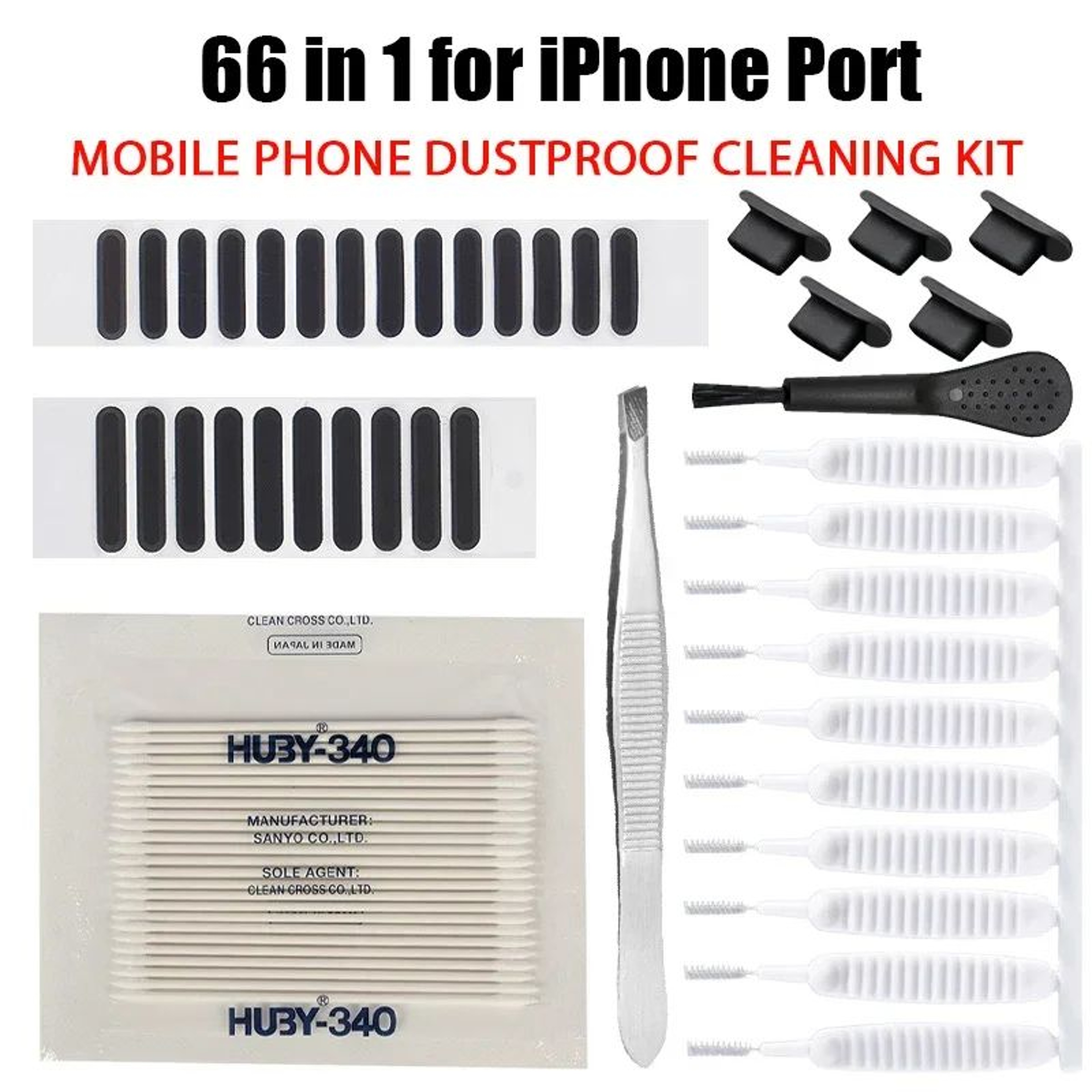 Universal Phone Speaker Dust Mesh And Charging Port Protector Kit 8